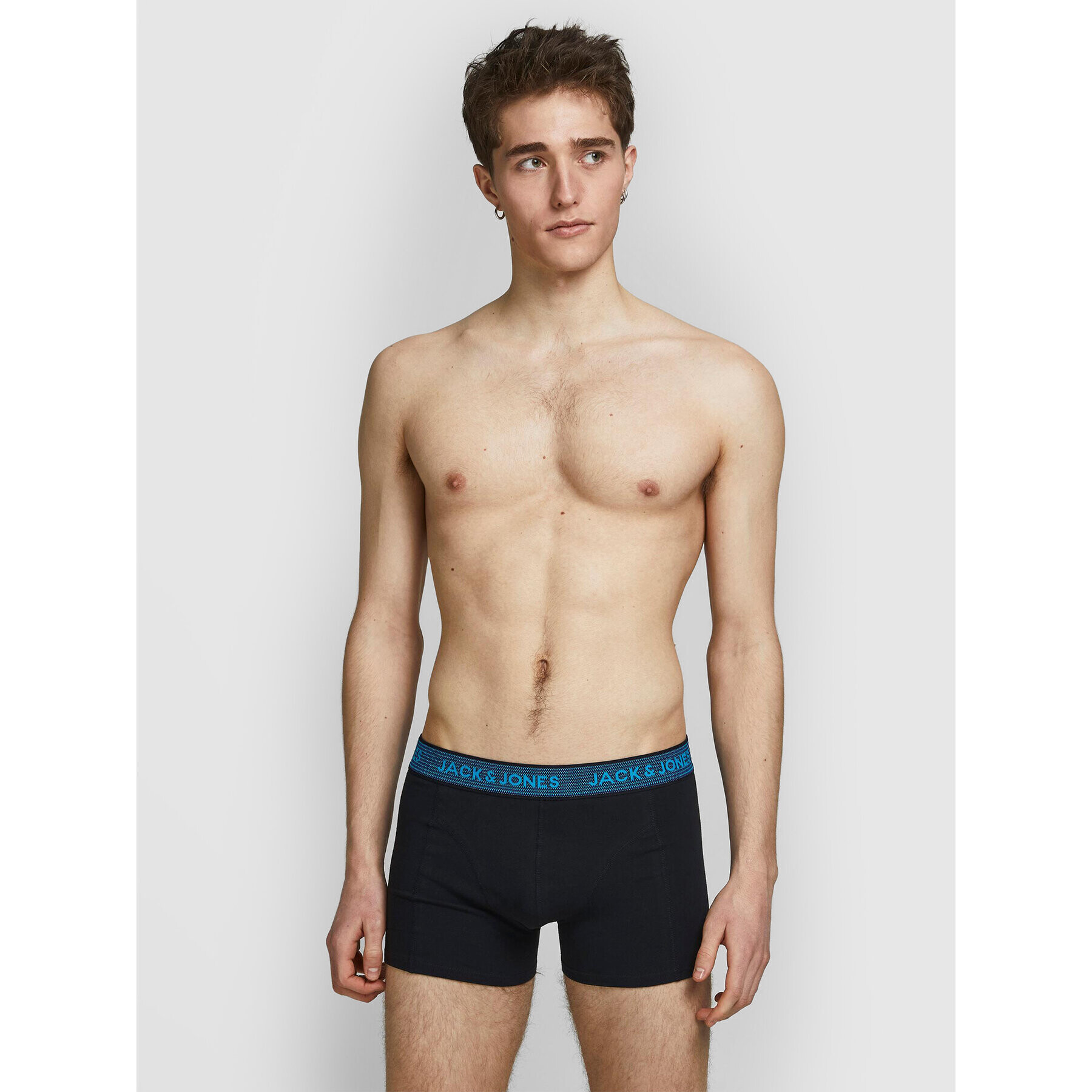 Jack&Jones Set 3 perechi de boxeri Waistband 12127816 Negru - Pled.ro