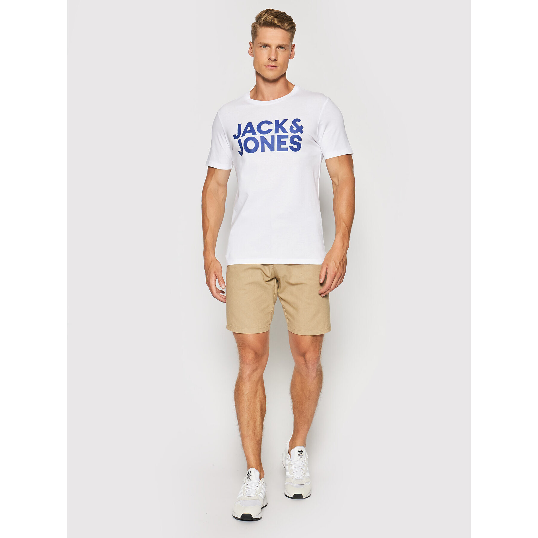 Jack&Jones Set 3 tricouri Corp Logo 12191762 Colorat Regular Fit - Pled.ro