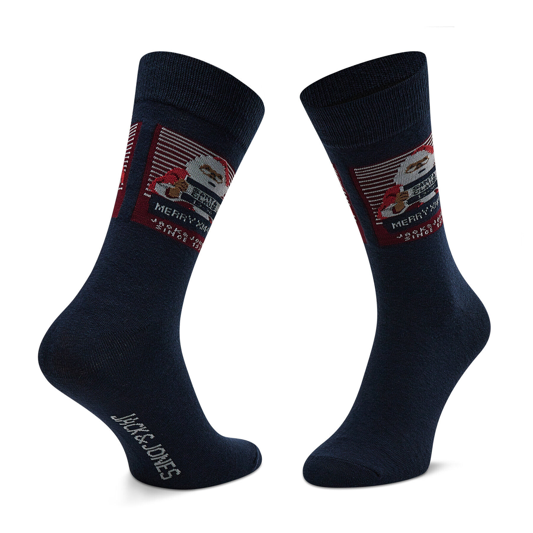 Jack&Jones Set de 3 perechi de șosete lungi pentru bărbați Jacsanta Claus Sock Giftbox 12198046 Negru - Pled.ro