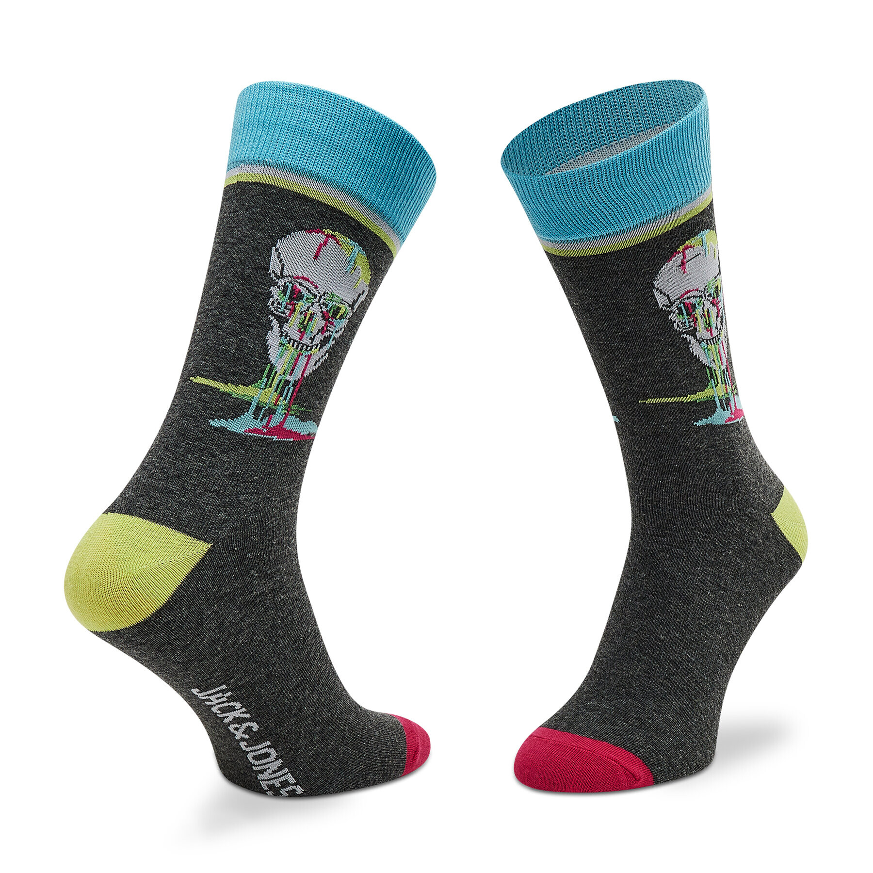 Jack&Jones Set de 5 perechi de șosete lungi pentru bărbați Jacmelting Skull Sock 5-Pack 12205273 Bleumarin - Pled.ro