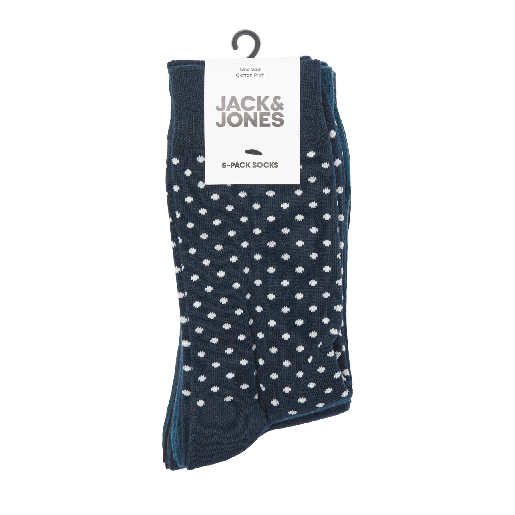 Jack&Jones Set de 5 perechi de șosete lungi pentru bărbați 12237452 Albastru - Pled.ro