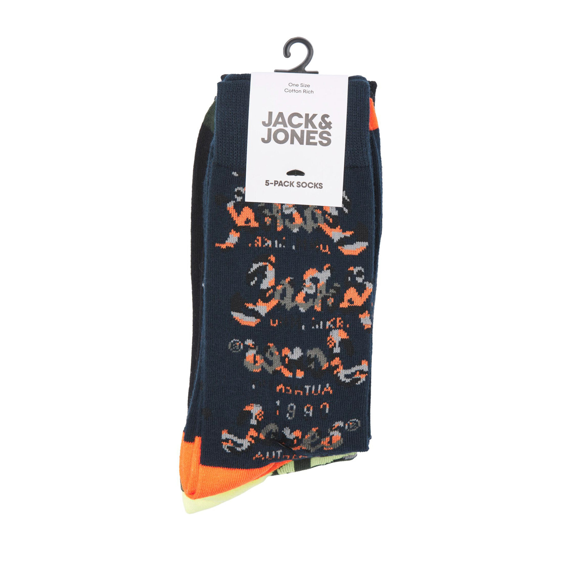 Jack&Jones Set de 5 perechi de șosete lungi pentru bărbați 12237457 Bleumarin - Pled.ro