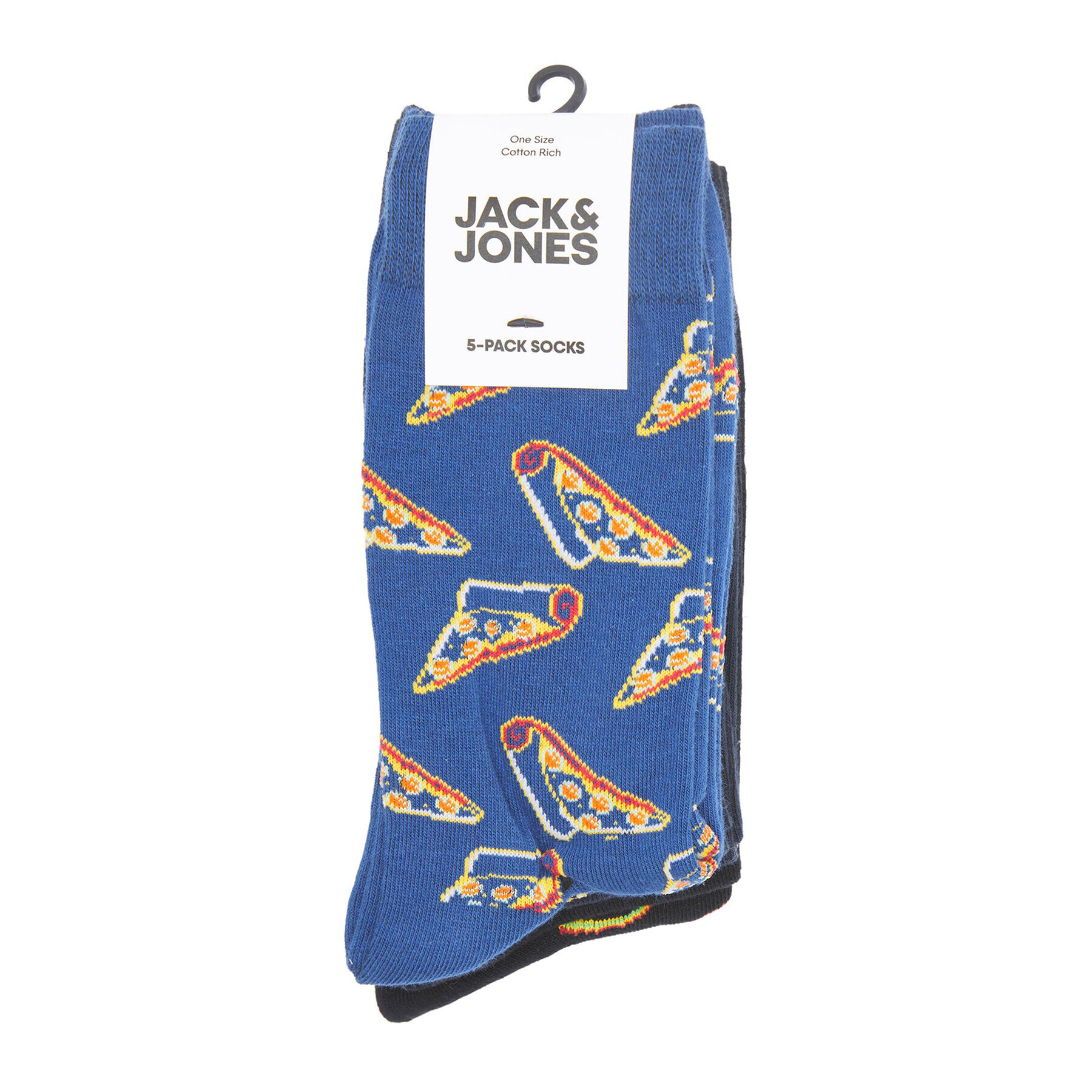 Jack&Jones Set de 5 perechi de șosete lungi pentru bărbați Fast Food 12228917 Colorat - Pled.ro