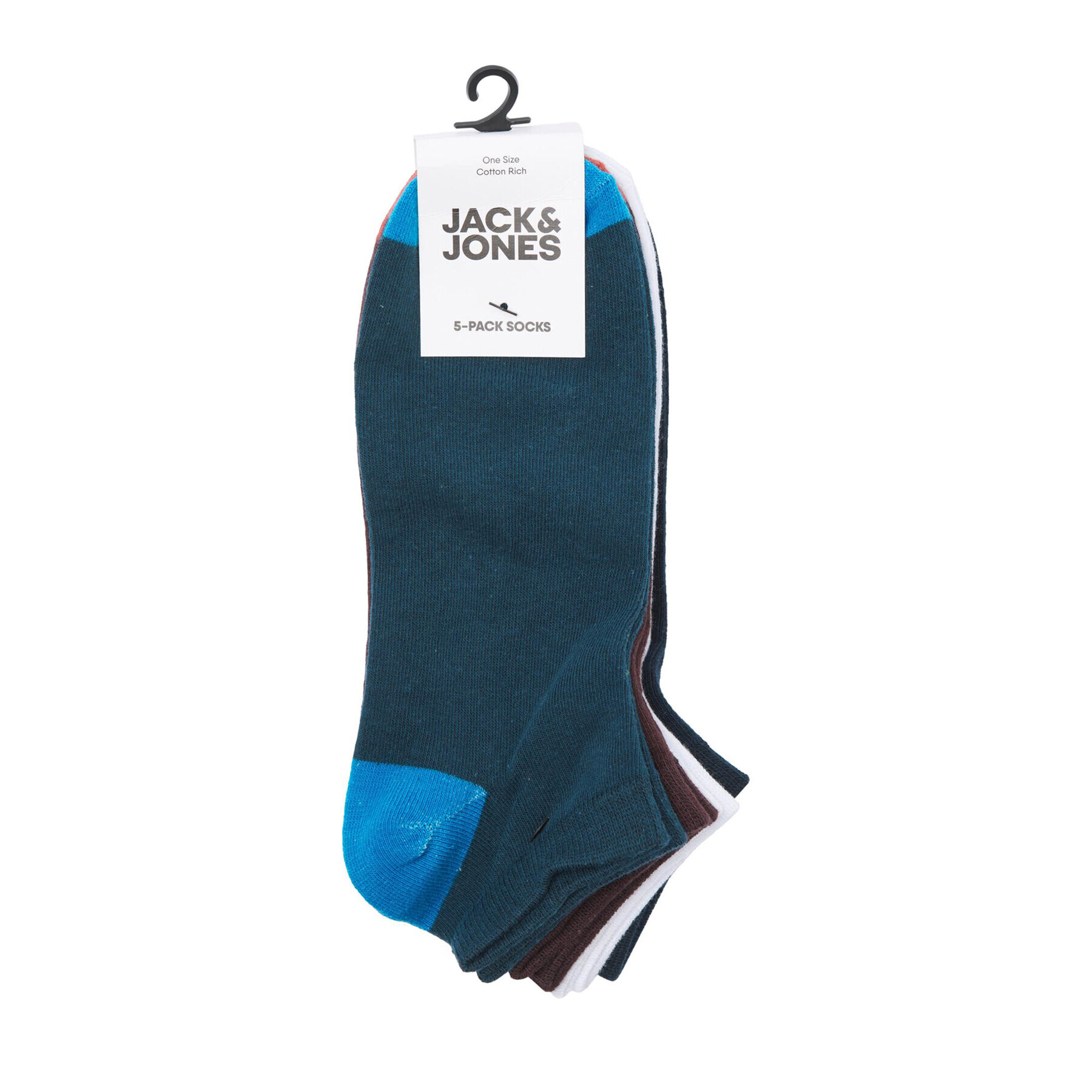 Jack&Jones Set de 5 perechi de șosete medii pentru bărbați 12238185 Colorat - Pled.ro