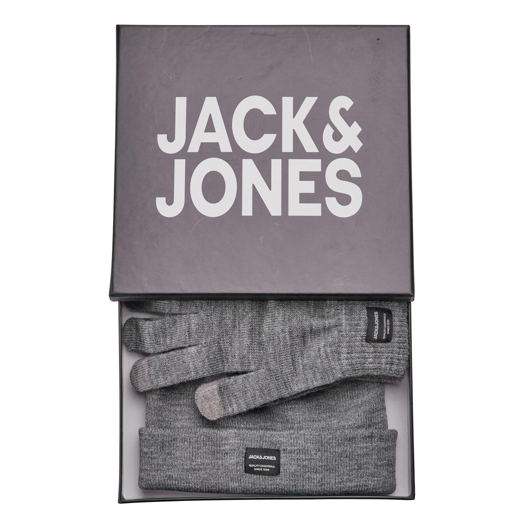 Jack&Jones Set mănuși și căciulă 12168383 Gri - Pled.ro