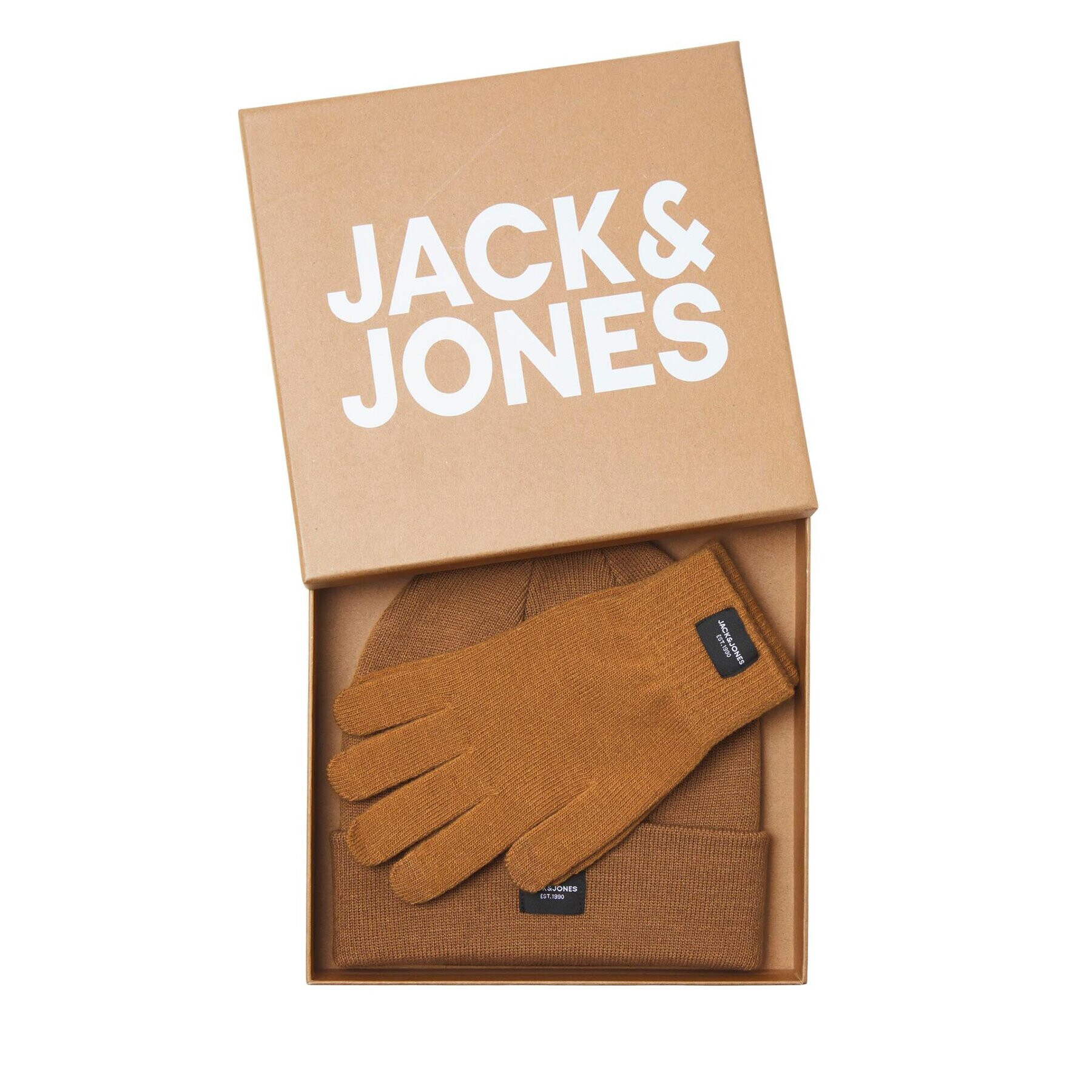 Jack&Jones Set mănuși și căciulă 12168383 Maro - Pled.ro