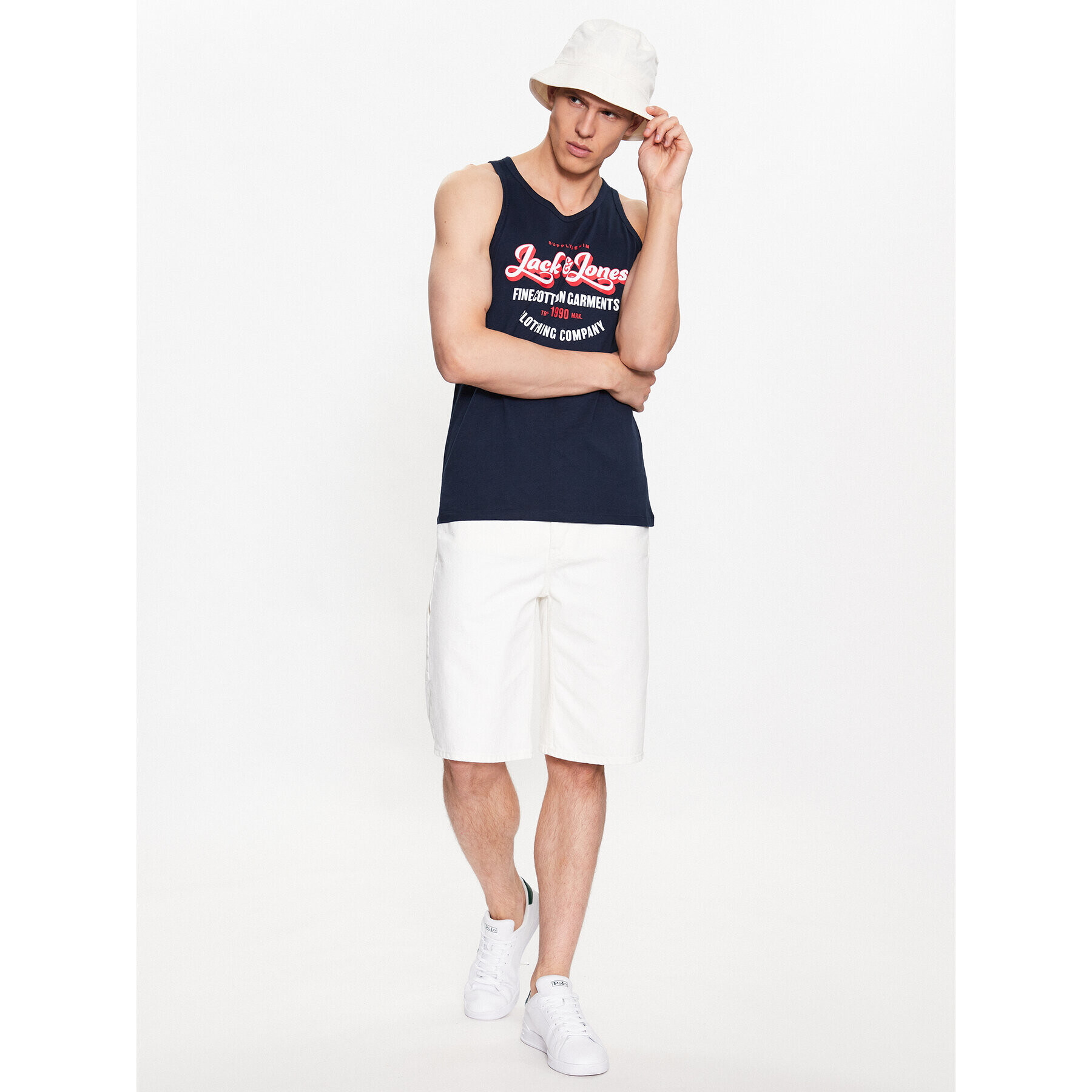 Jack&Jones Tank top 12222337 Bleumarin Regular Fit - Pled.ro