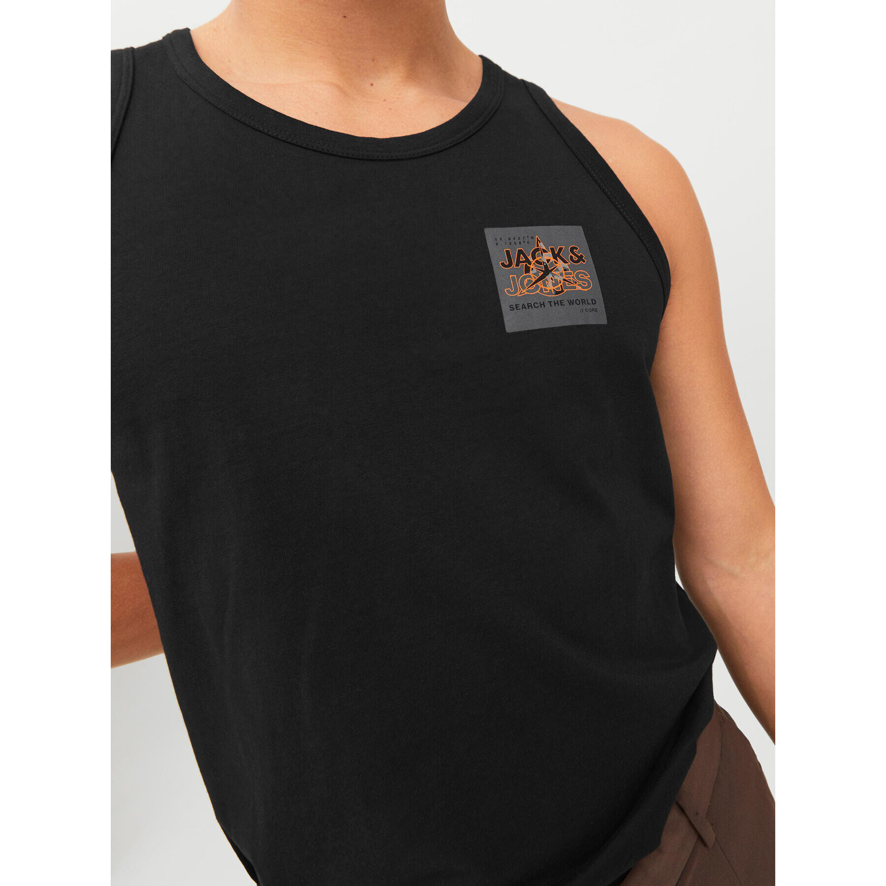 Jack&Jones Tank top Hunt 12228394 Negru Standard Fit - Pled.ro