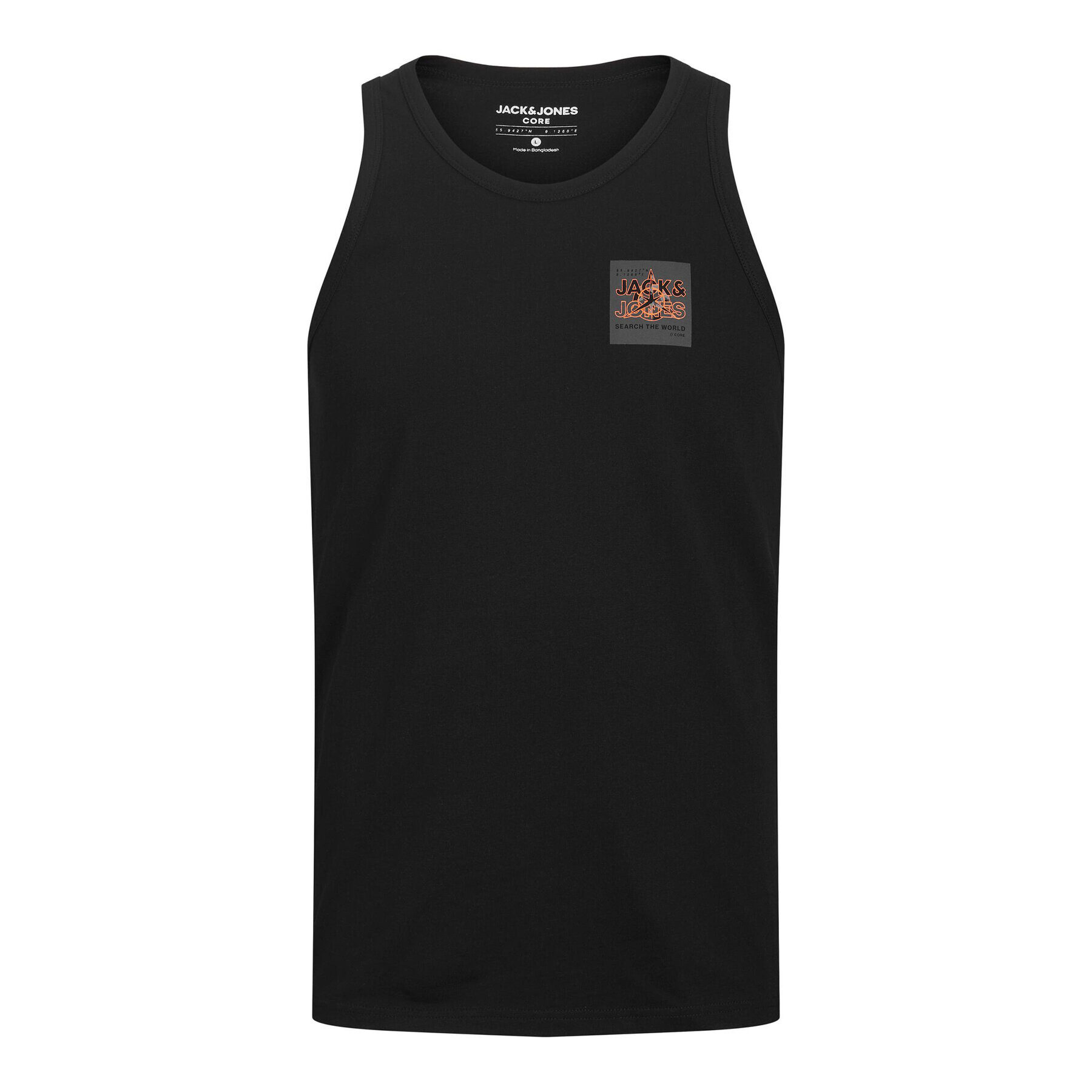 Jack&Jones Tank top Hunt 12228394 Negru Standard Fit - Pled.ro