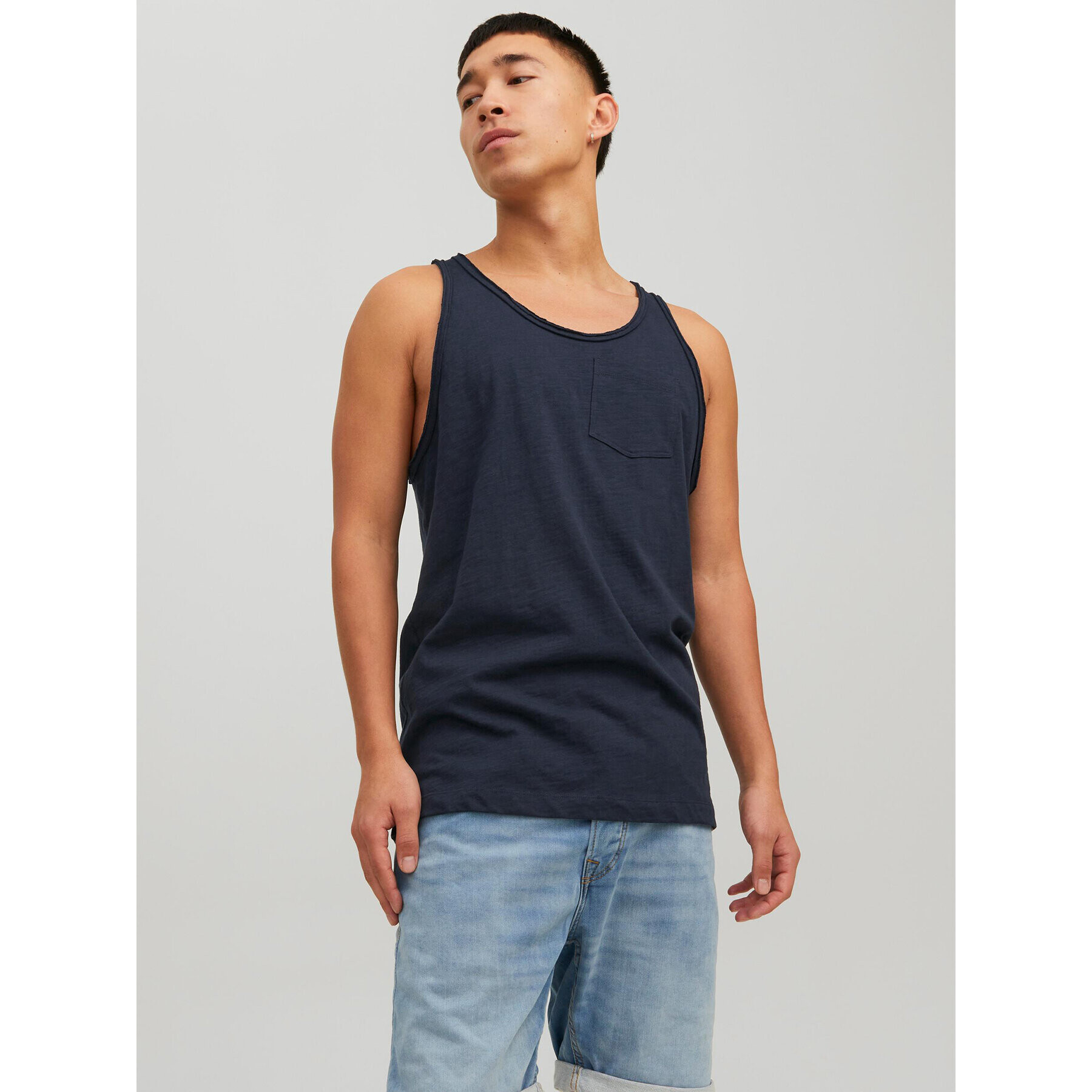 Jack&Jones Tank top 12232071 Bleumarin Regular Fit - Pled.ro