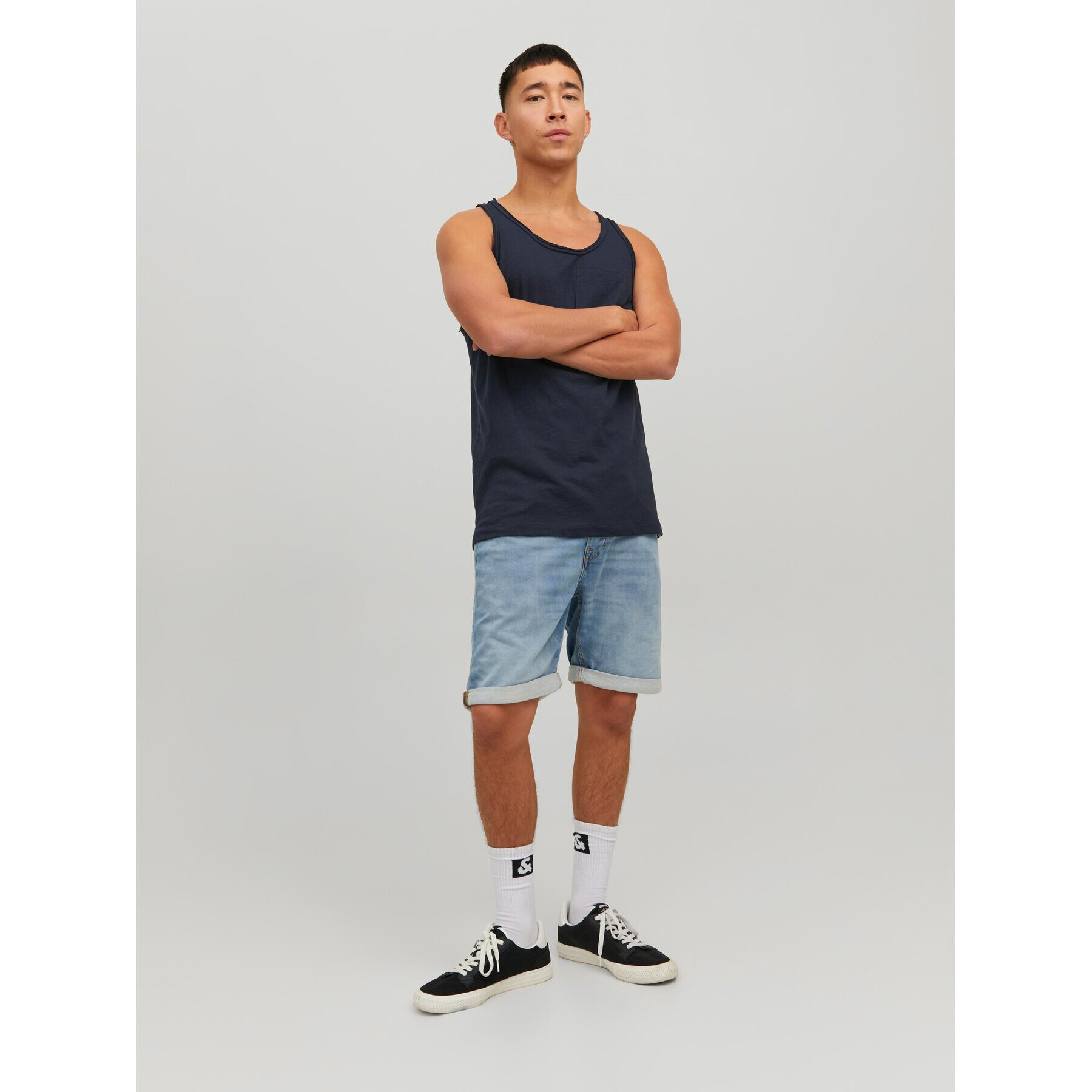 Jack&Jones Tank top 12232071 Bleumarin Regular Fit - Pled.ro