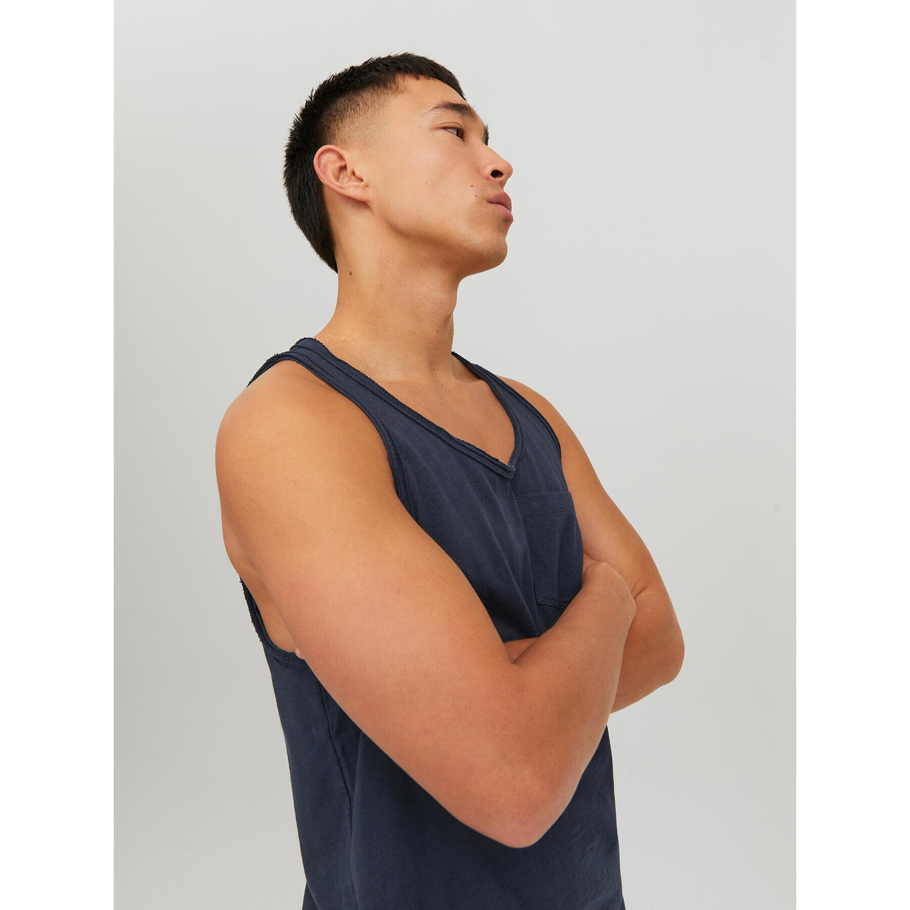 Jack&Jones Tank top 12232071 Bleumarin Regular Fit - Pled.ro