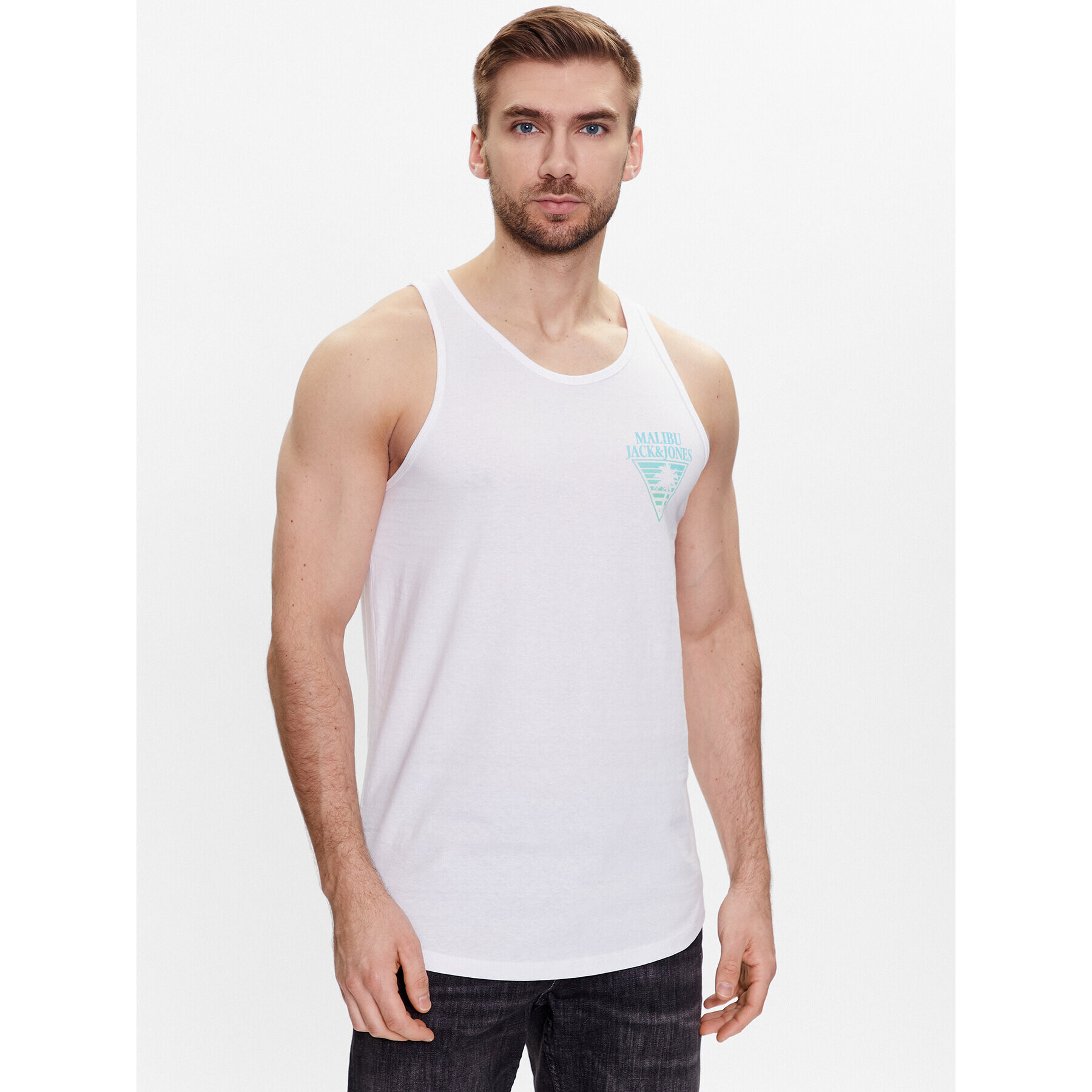 Jack&Jones Tank top 12234269 Alb Standard Fit - Pled.ro