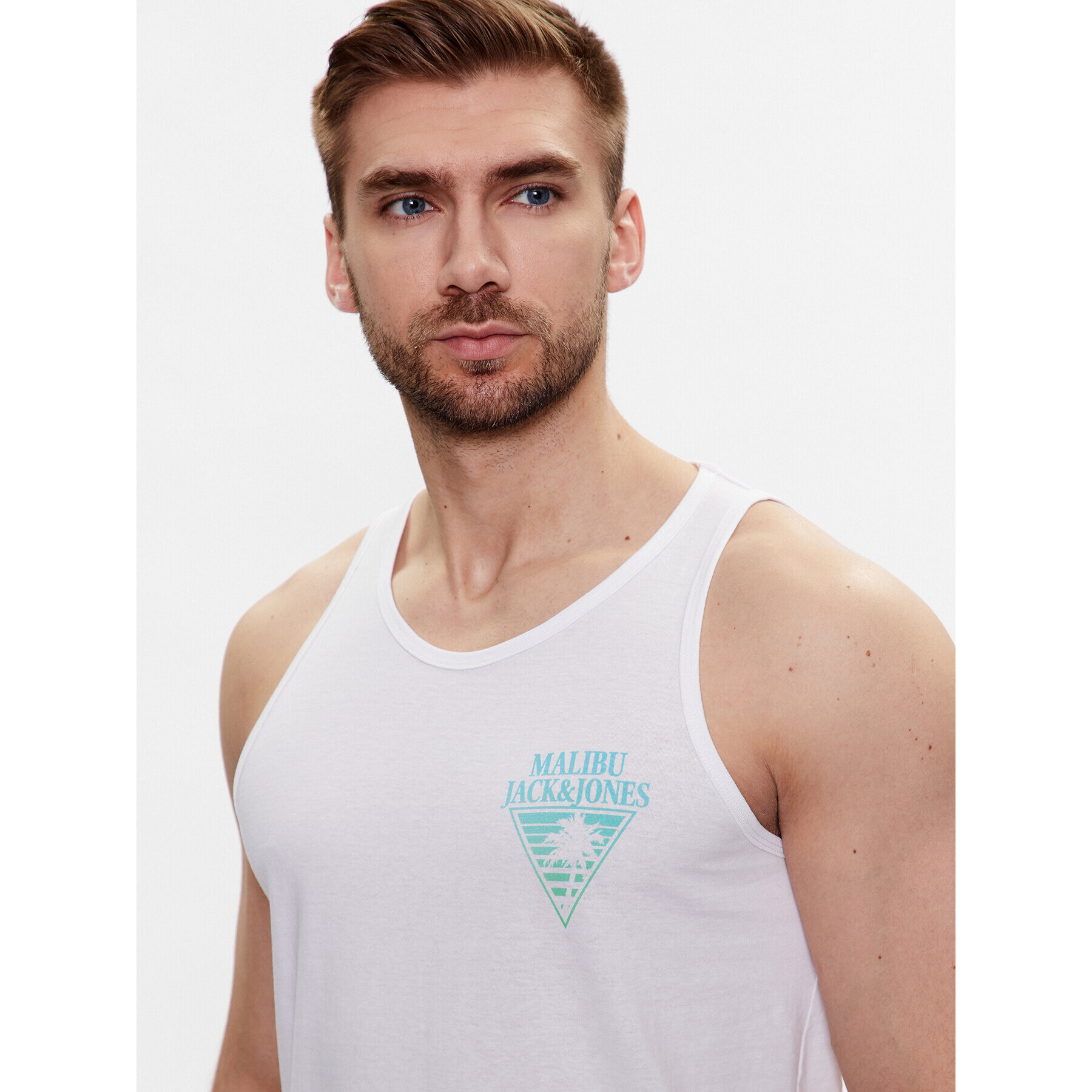 Jack&Jones Tank top 12234269 Alb Standard Fit - Pled.ro