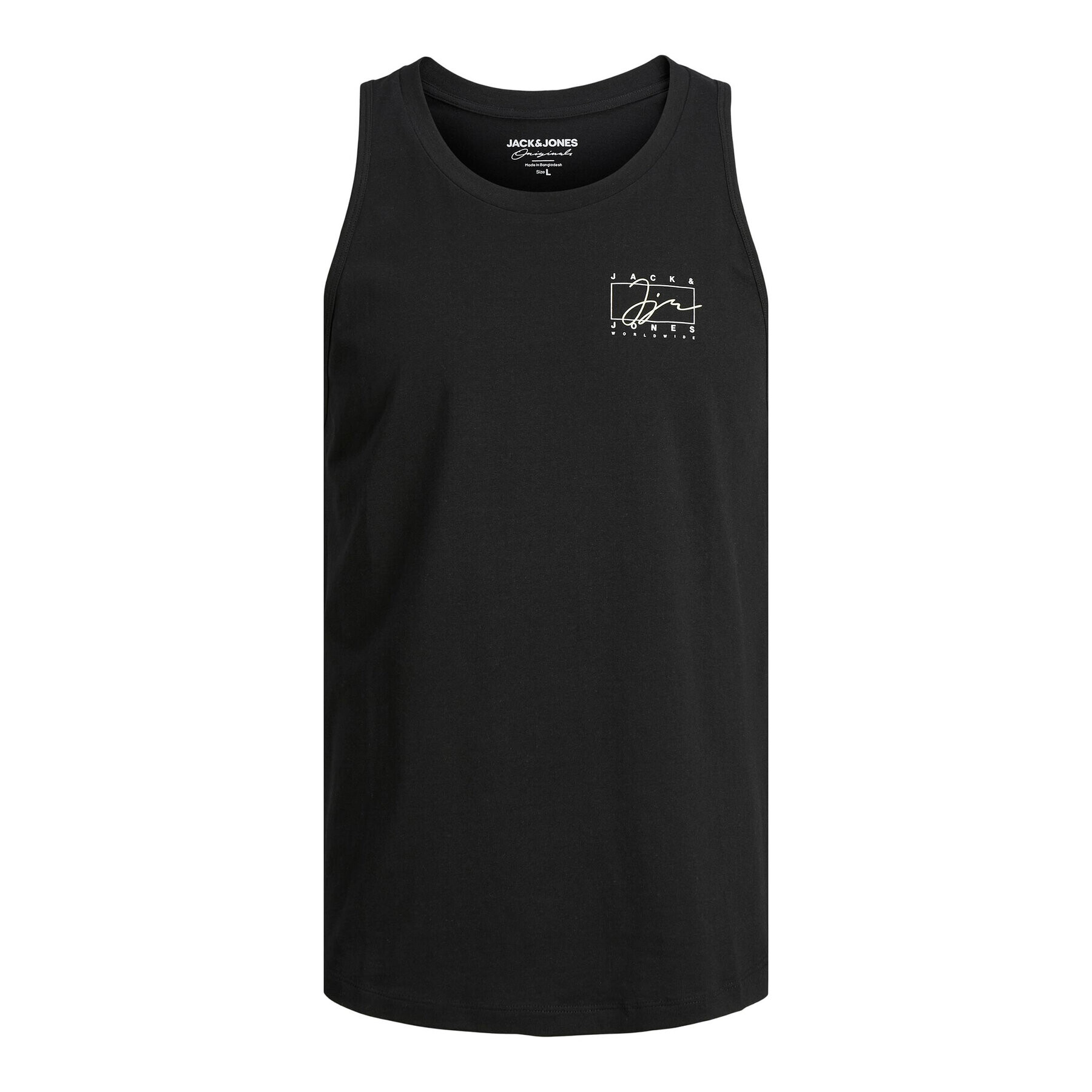 Jack&Jones Tank top Splash 12235520 Negru Standard Fit - Pled.ro