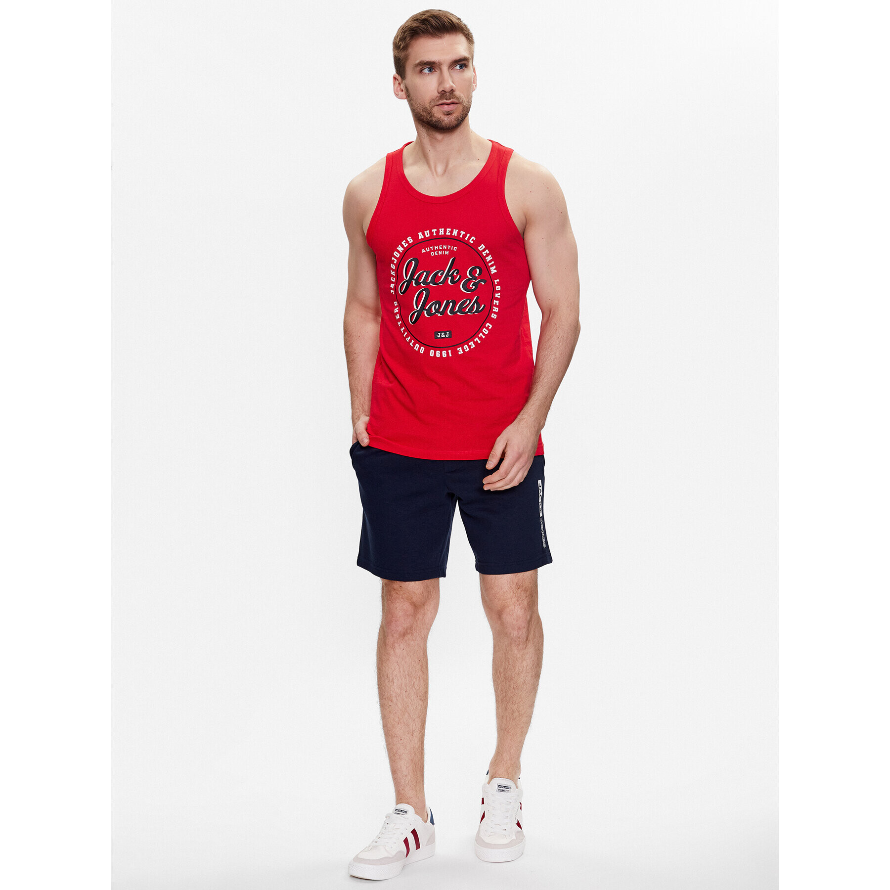 Jack&Jones Tank top Andy 12222337 Roșu Regular Fit - Pled.ro