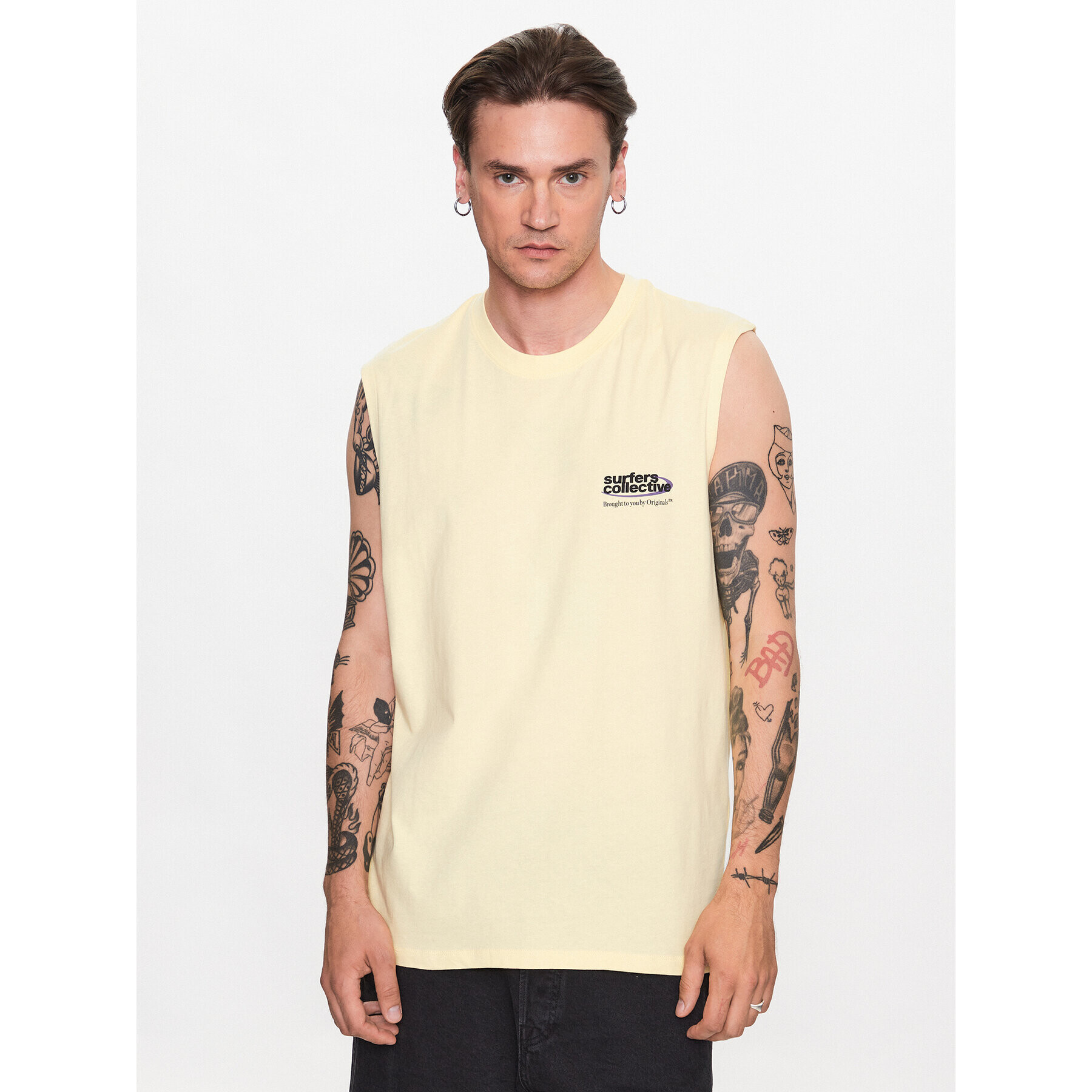 Jack&Jones Tank top Brink 12234813 Galben Loose Fit - Pled.ro