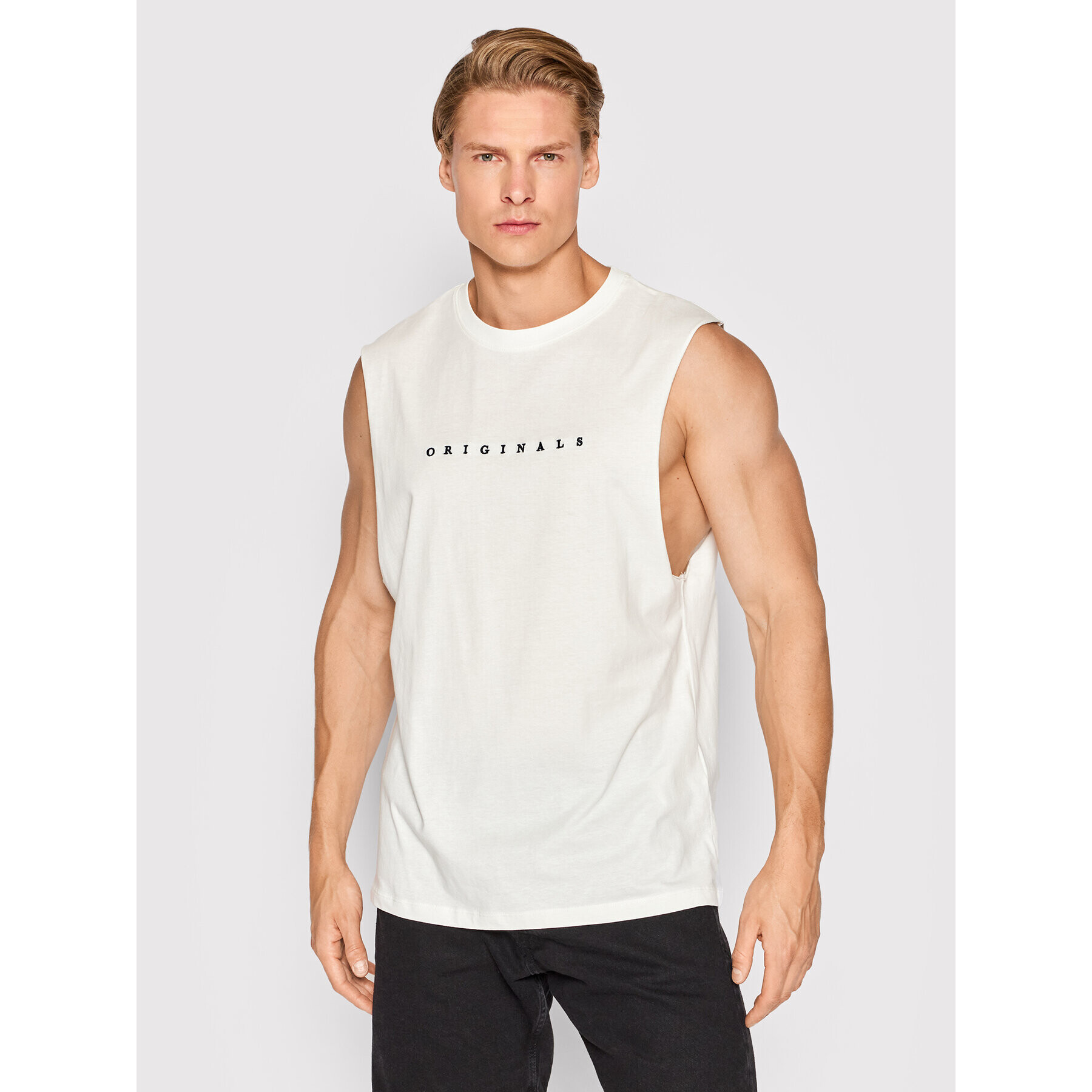 Jack&Jones Tank top Copenhagen 12210016 Alb Oversize - Pled.ro