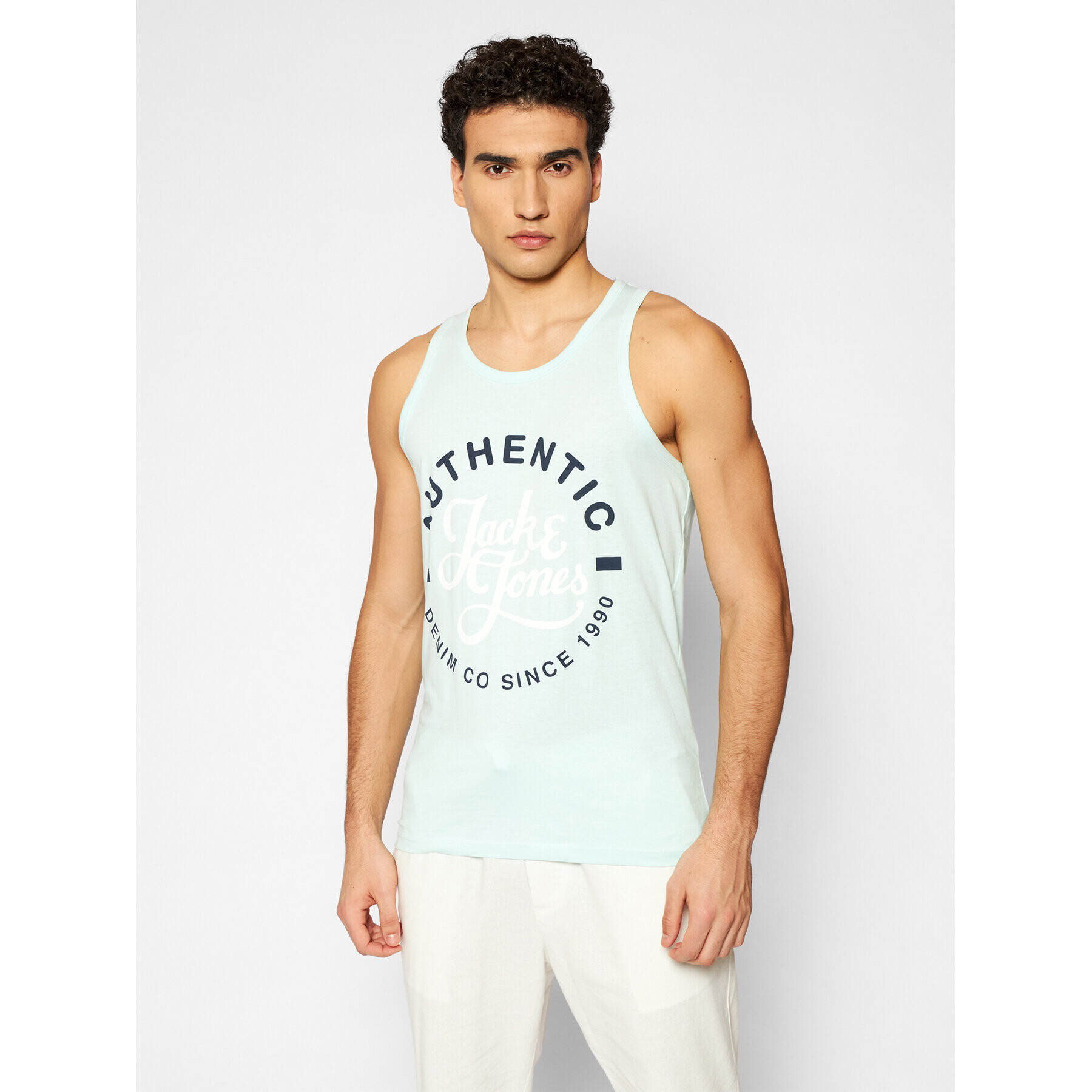 Jack&Jones Tank top Moon 12182341 Verde Regular Fit - Pled.ro