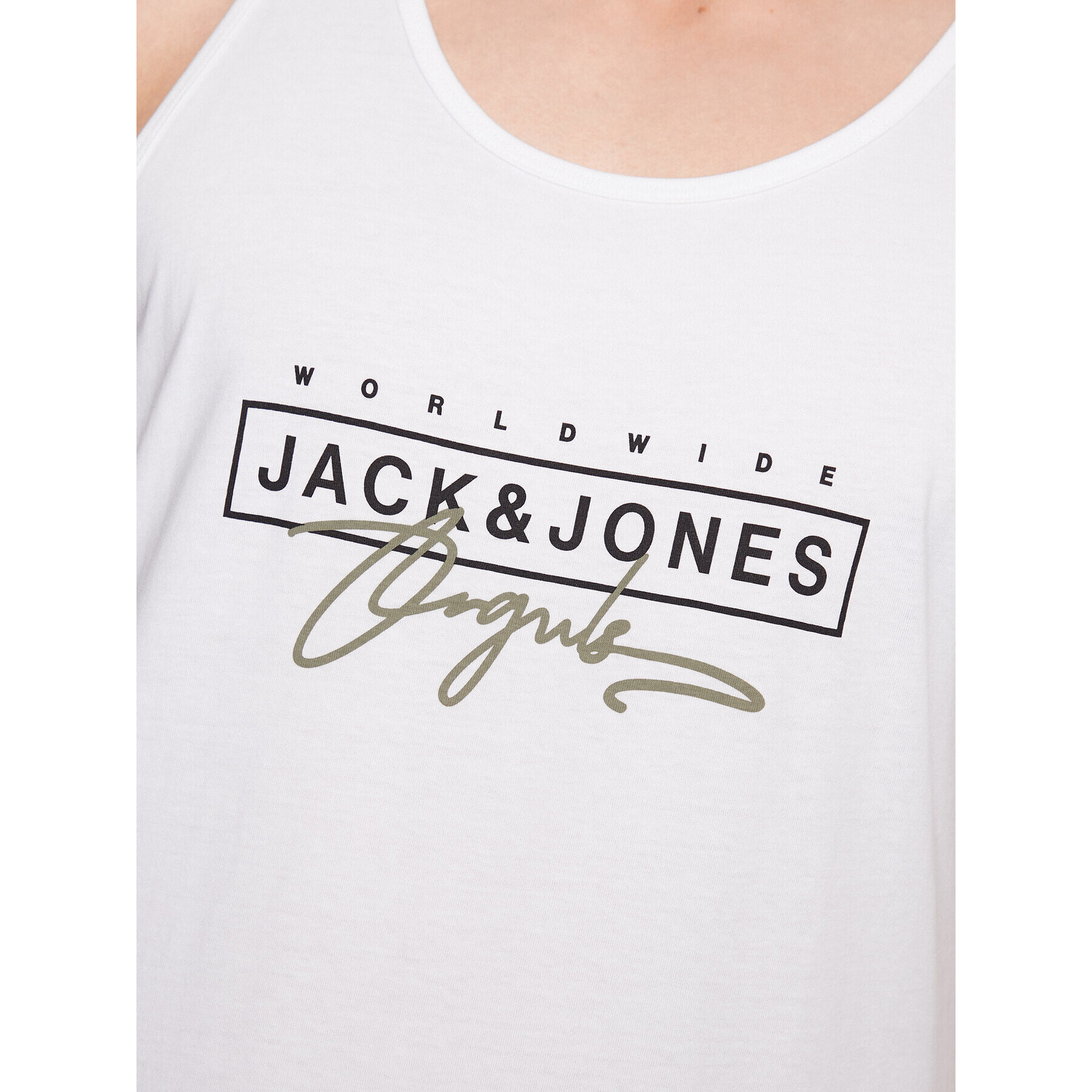 Jack&Jones Tank top Splash 12235520 Alb Standard Fit - Pled.ro