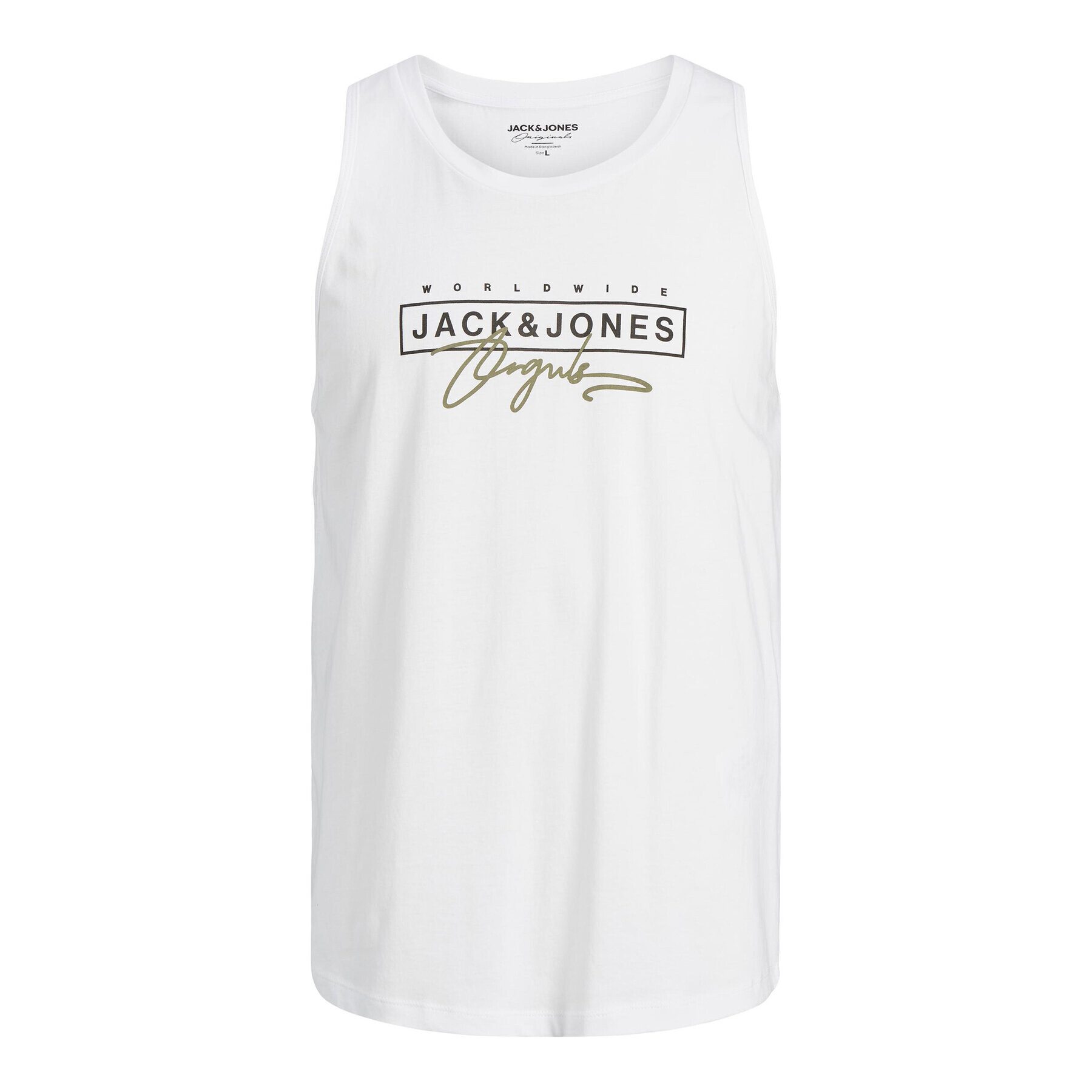 Jack&Jones Tank top Splash 12235520 Alb Standard Fit - Pled.ro