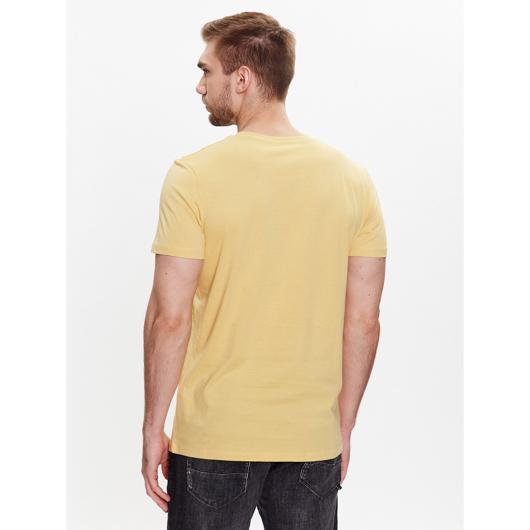 Jack&Jones Tricou Gem 12221007 Galben Regular Fit - Pled.ro