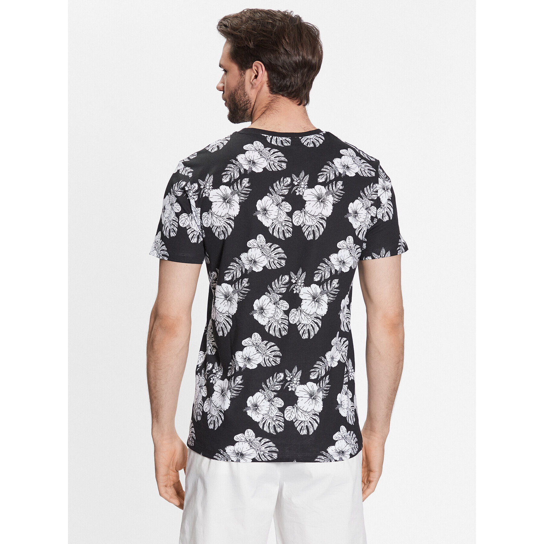 Jack&Jones Tricou Tropicana 12223932 Negru Regular Fit - Pled.ro