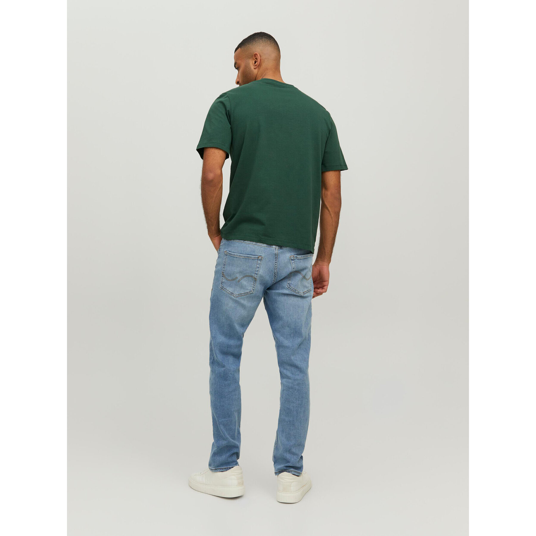 Jack&Jones Tricou Roxbury 12227779 Verde Regular Fit - Pled.ro