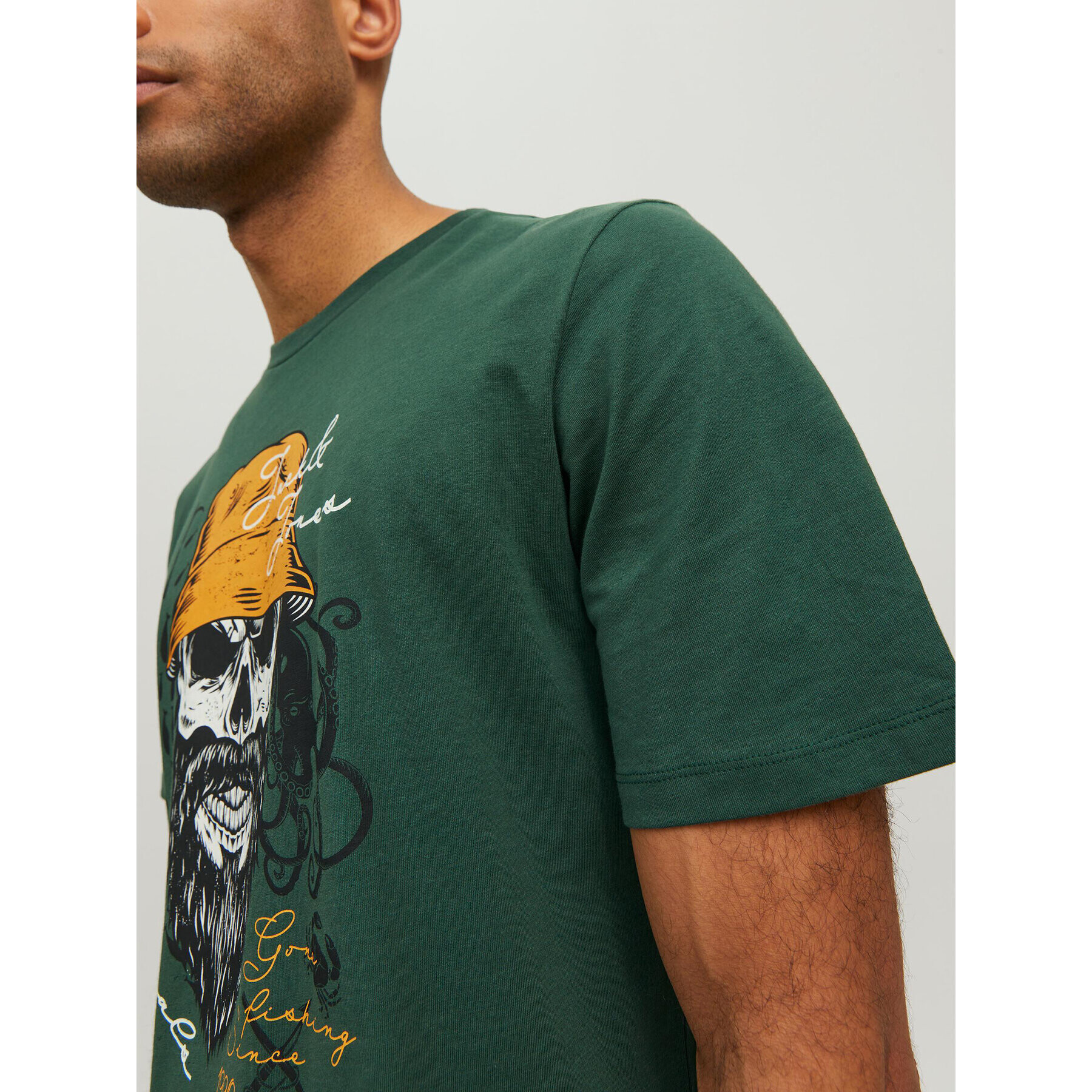 Jack&Jones Tricou Roxbury 12227779 Verde Regular Fit - Pled.ro