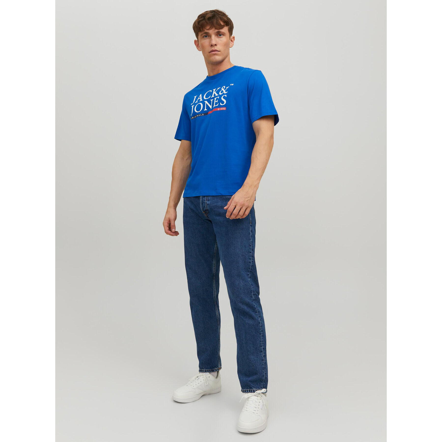 Jack&Jones Tricou 12228542 Albastru Standard Fit - Pled.ro