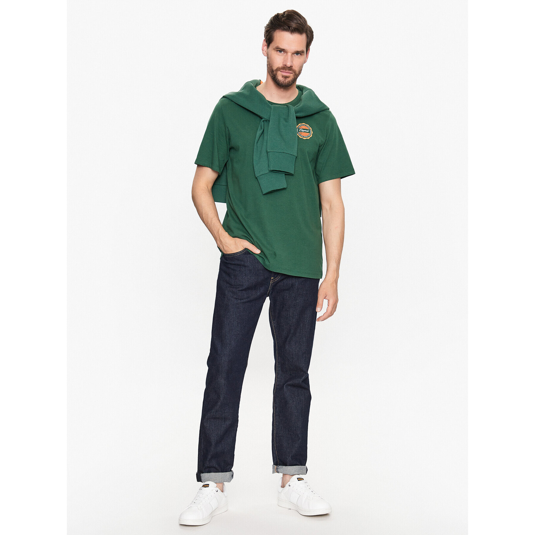 Jack&Jones Tricou Booster 12232997 Verde Standard Fit - Pled.ro