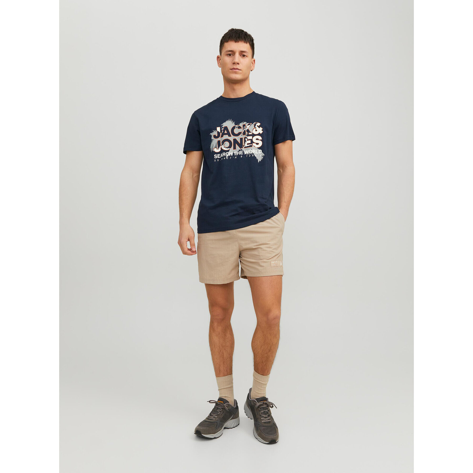 Jack&Jones Tricou Marina 12233600 Bleumarin Standard Fit - Pled.ro