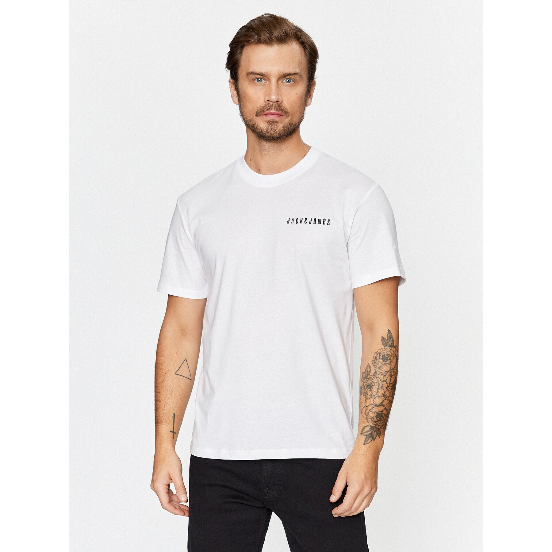 Jack&Jones Tricou 12235135 Alb Relaxed Fit - Pled.ro