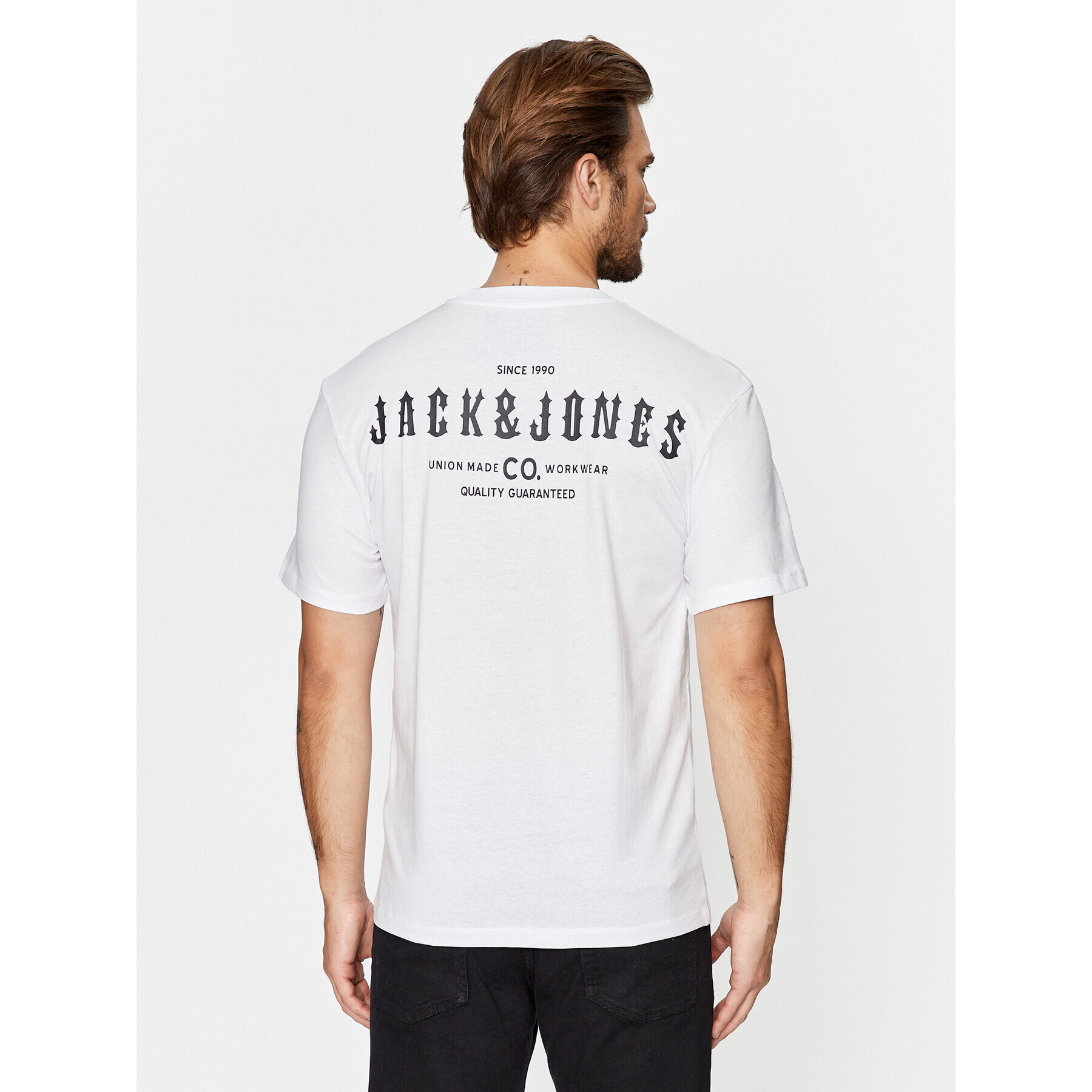 Jack&Jones Tricou 12235135 Alb Relaxed Fit - Pled.ro