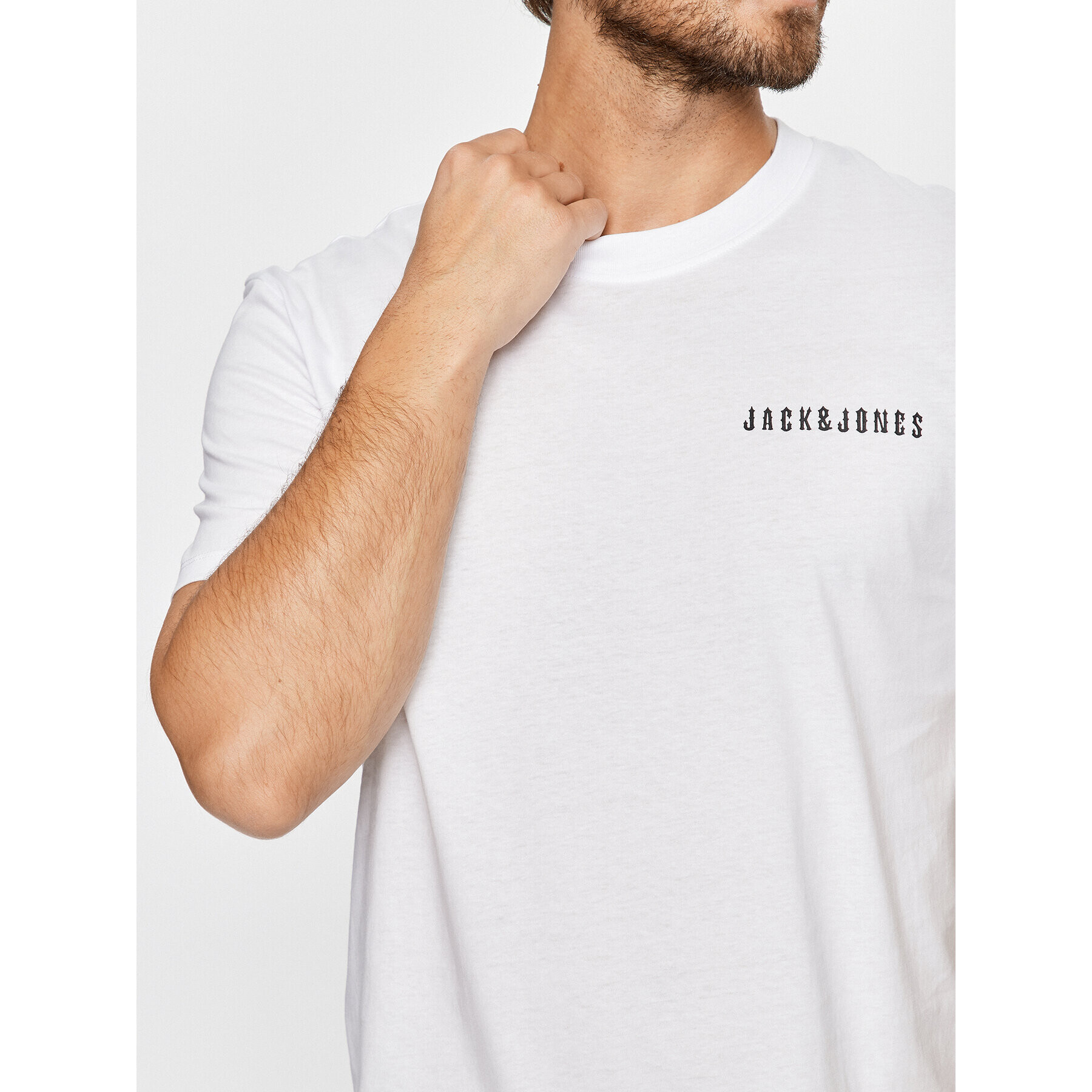 Jack&Jones Tricou 12235135 Alb Relaxed Fit - Pled.ro