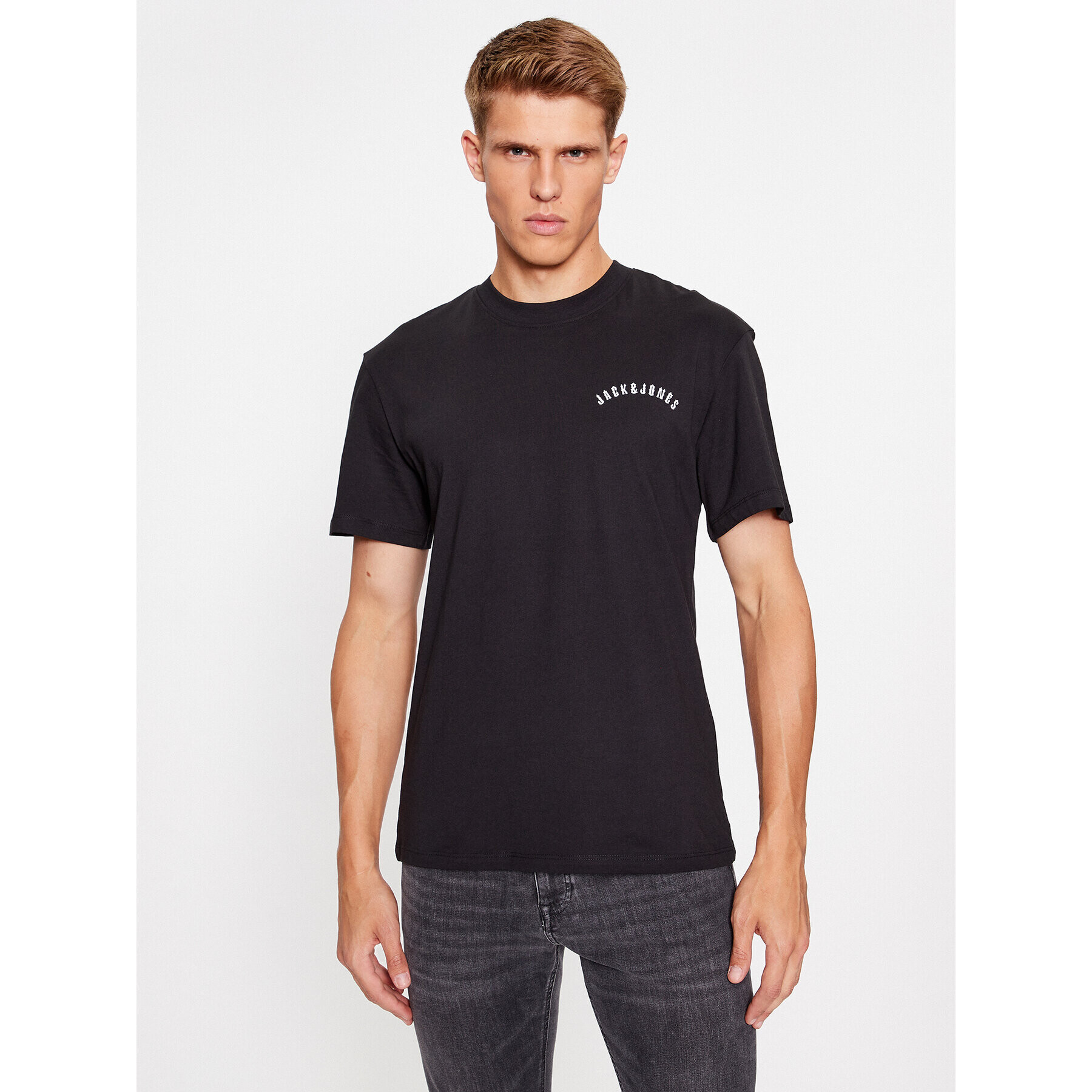 Jack&Jones Tricou 12235135 Negru Relaxed Fit - Pled.ro