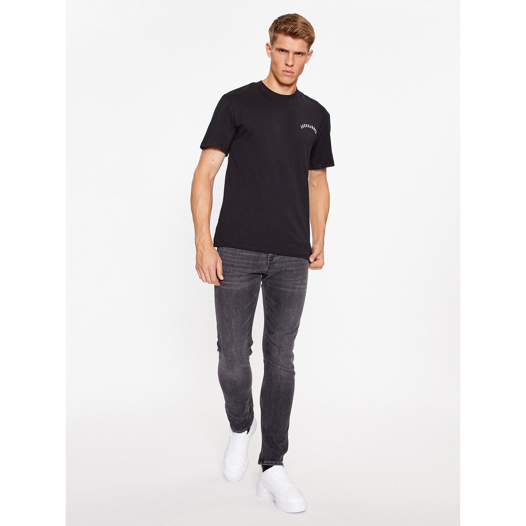 Jack&Jones Tricou 12235135 Negru Relaxed Fit - Pled.ro