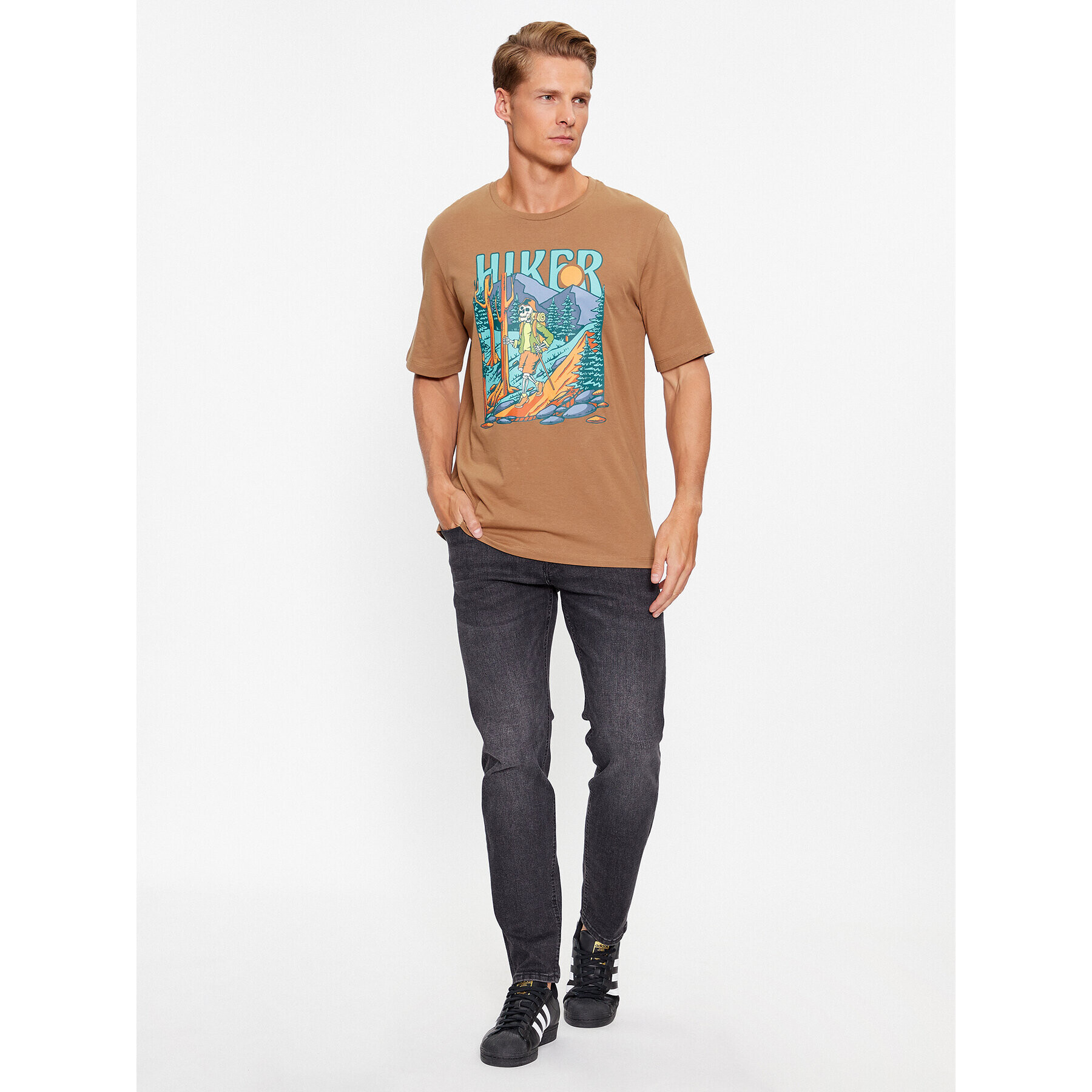 Jack&Jones Tricou 12235222 Maro Regular Fit - Pled.ro