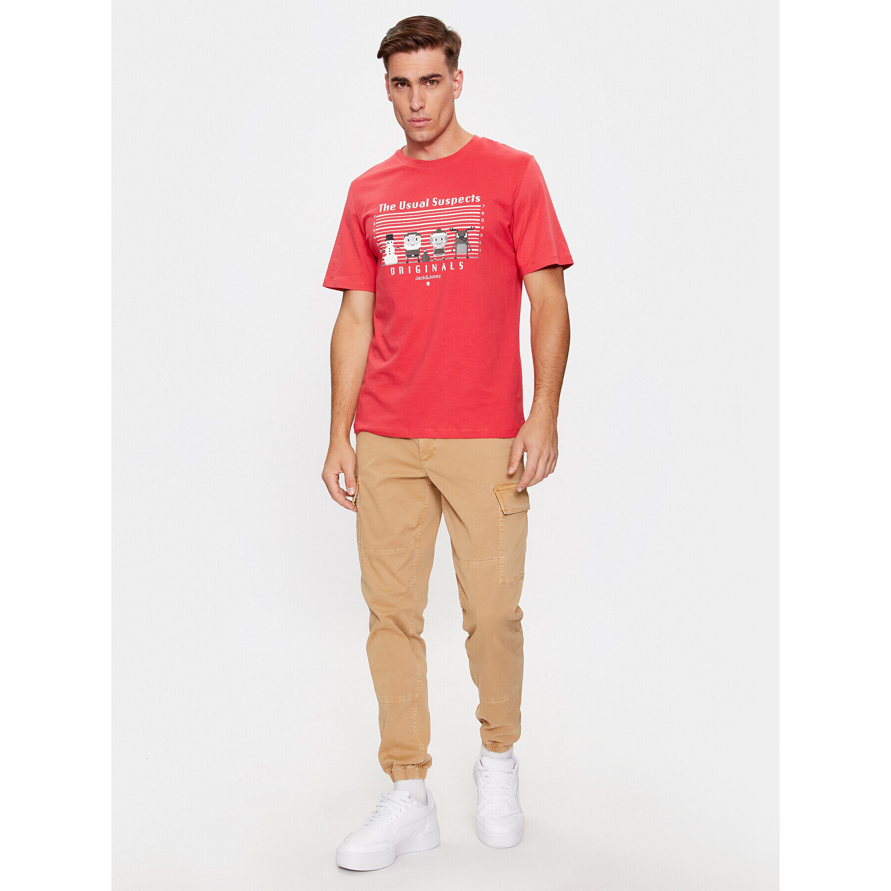 Jack&Jones Tricou 12246605 Roșu Standard Fit - Pled.ro