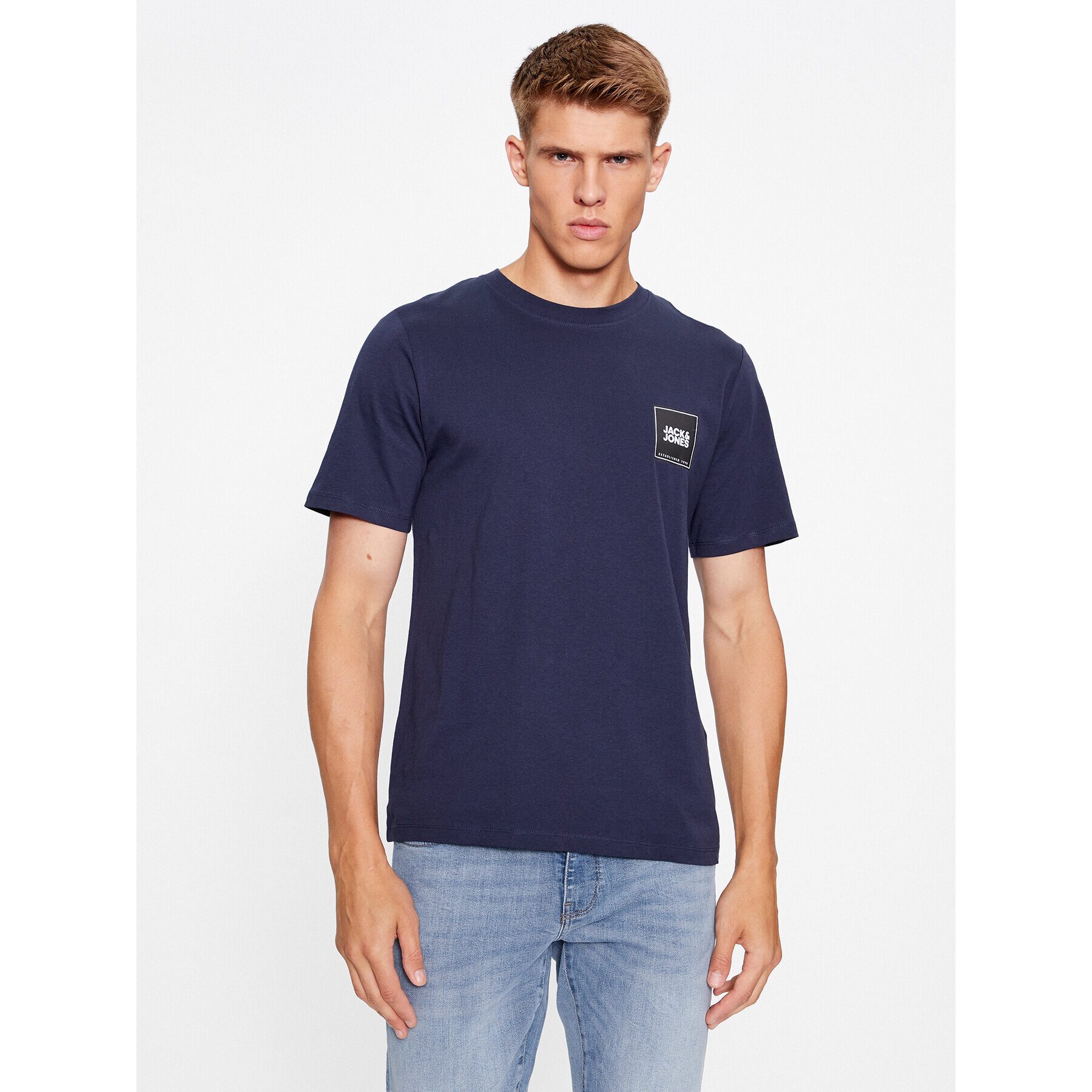 Jack&Jones Tricou 12252004 Bleumarin Regular Fit - Pled.ro