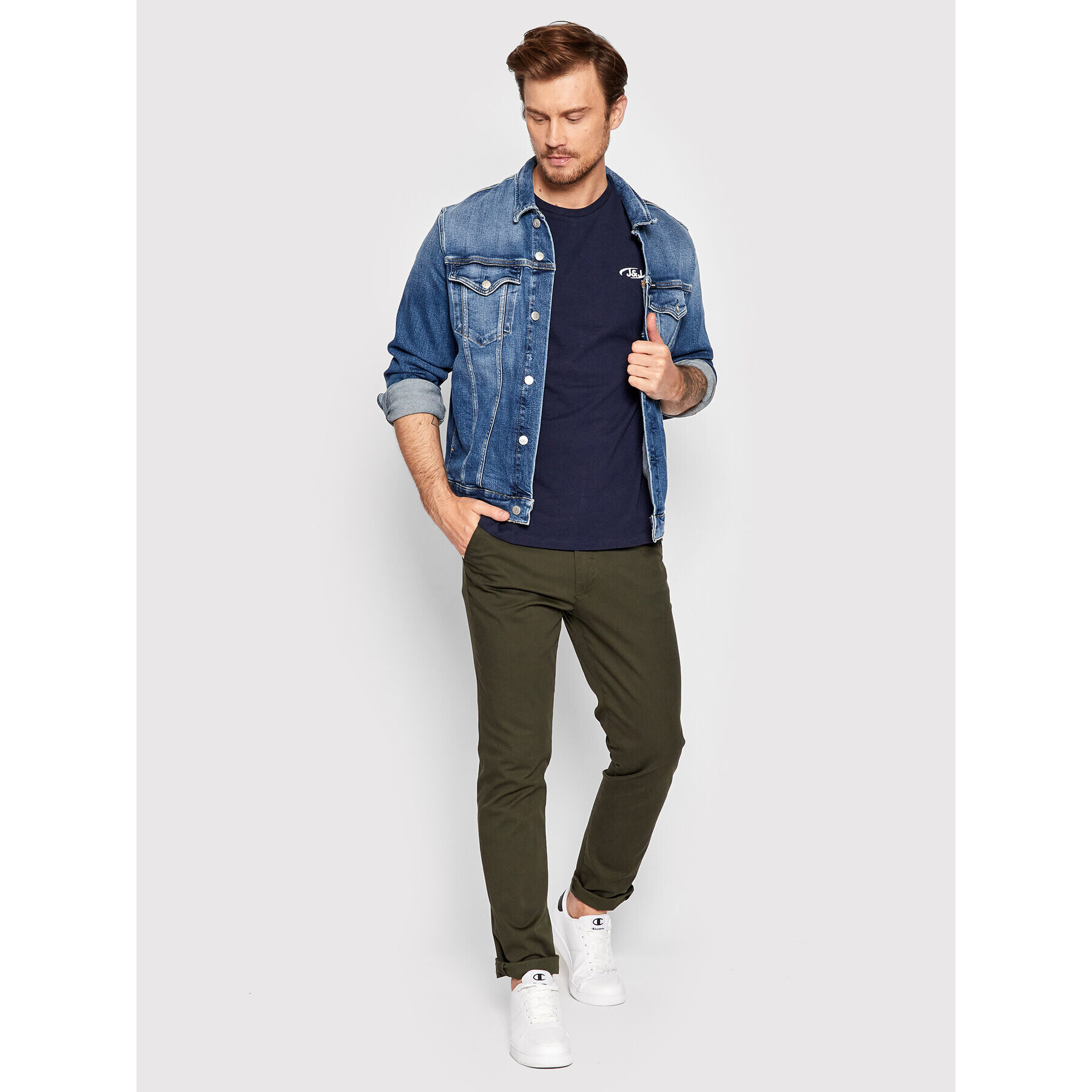 Jack&Jones Tricou Air Club 12212561 Bleumarin Relaxed Fit - Pled.ro