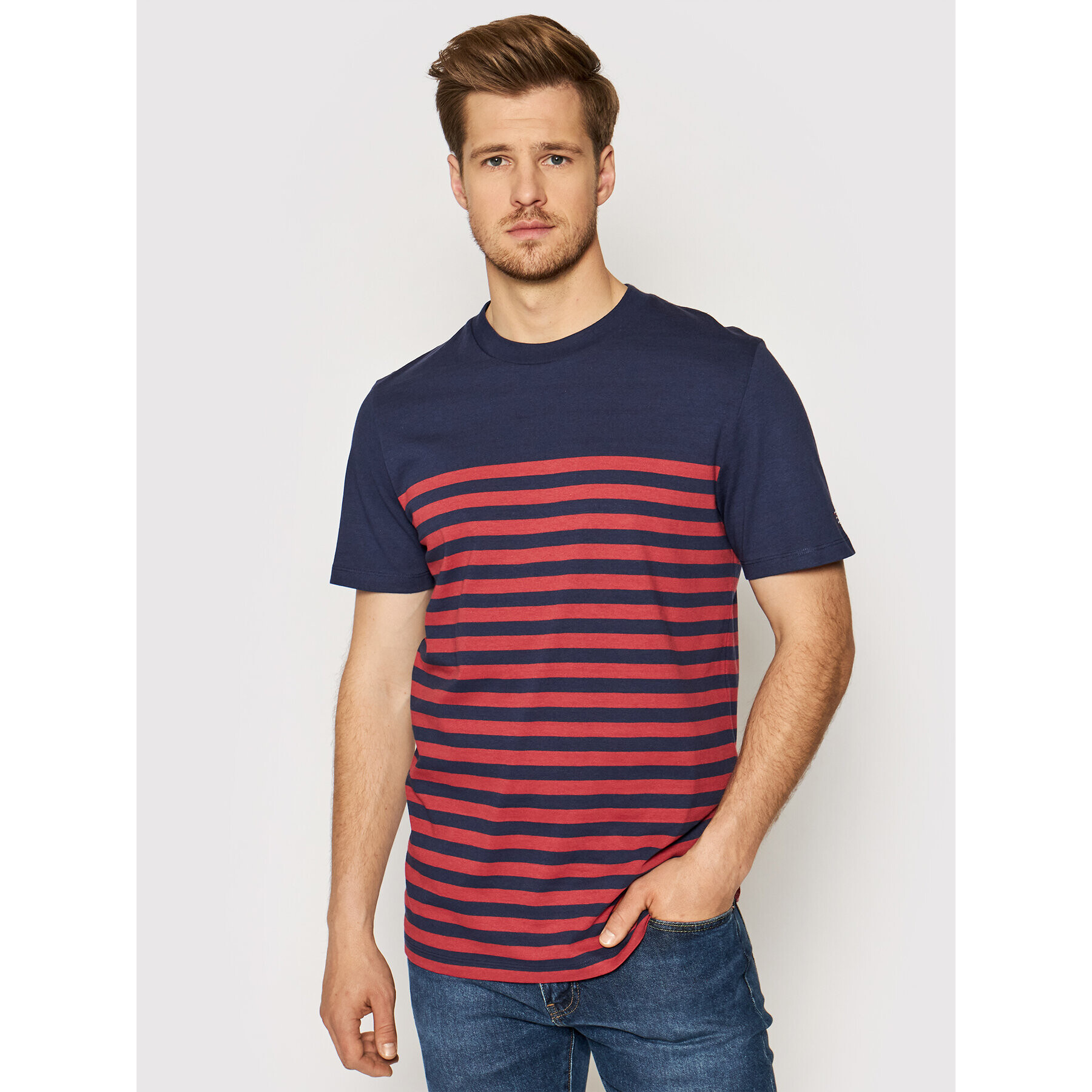 Jack&Jones PREMIUM Jack&Jones Tricou Bluwilson 12187671 Bleumarin Regular Fit - Pled.ro