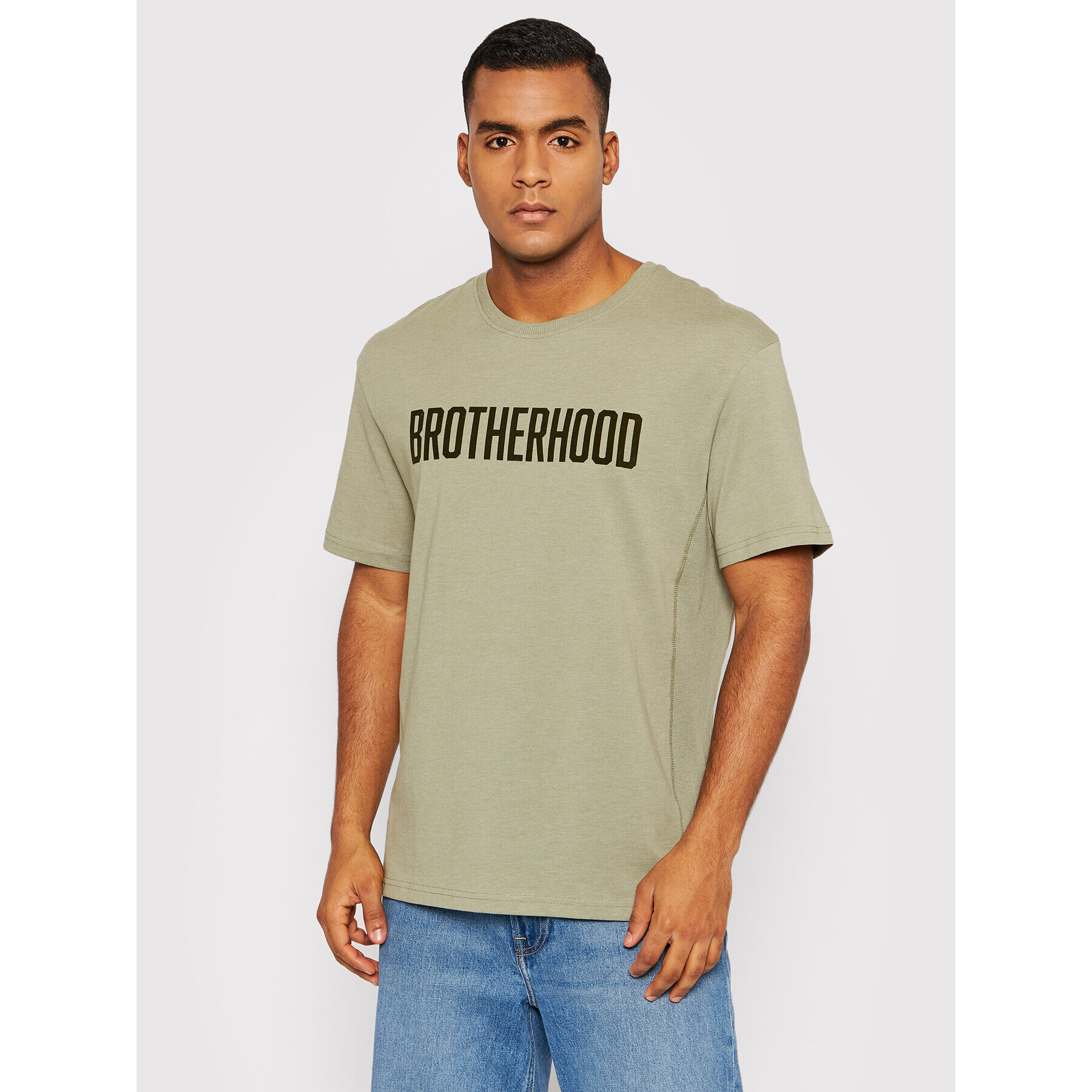 Jack&Jones Tricou Brice 12198006 Verde Relaxed Fit - Pled.ro