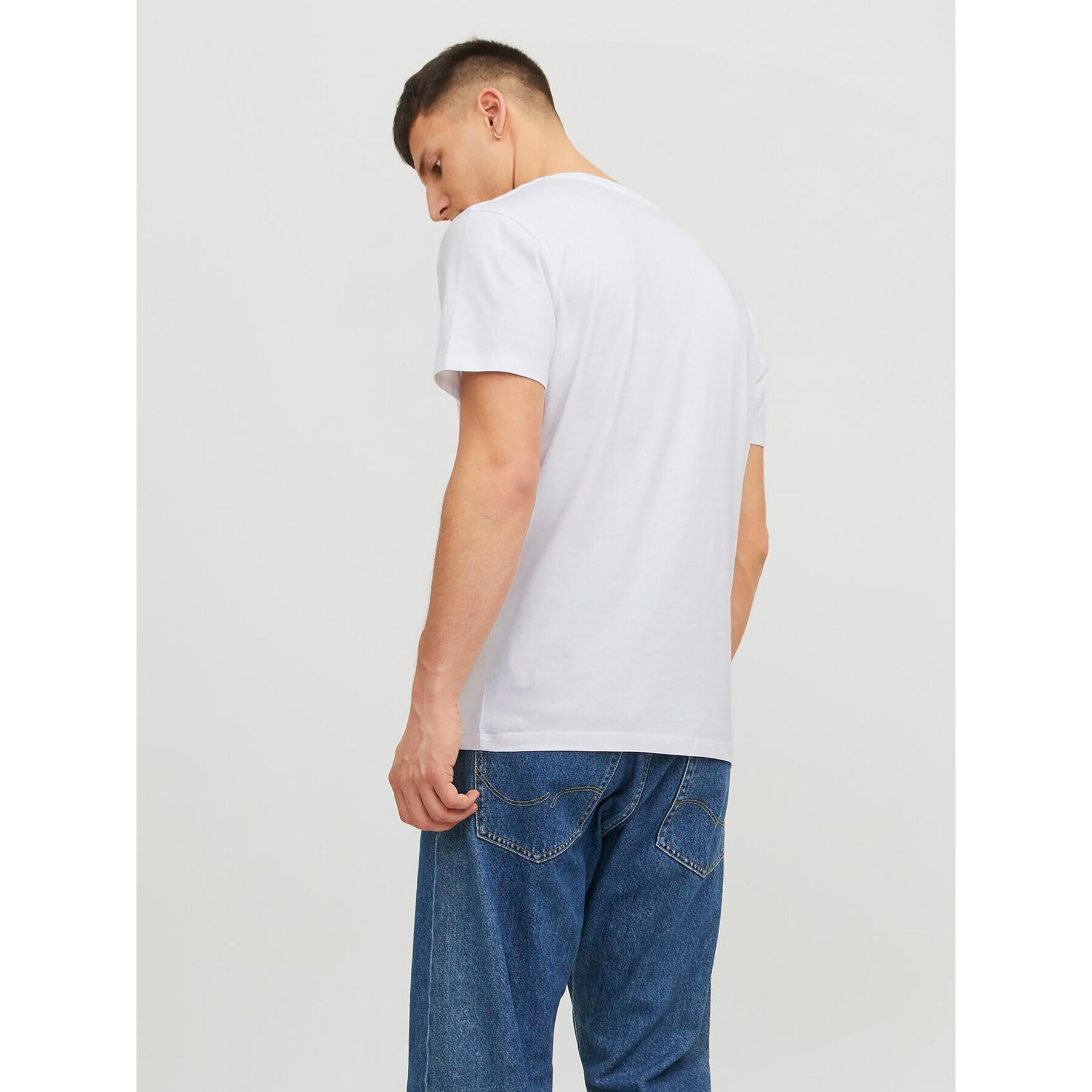 Jack&Jones Tricou Corp 12233999 Alb Standard Fit - Pled.ro