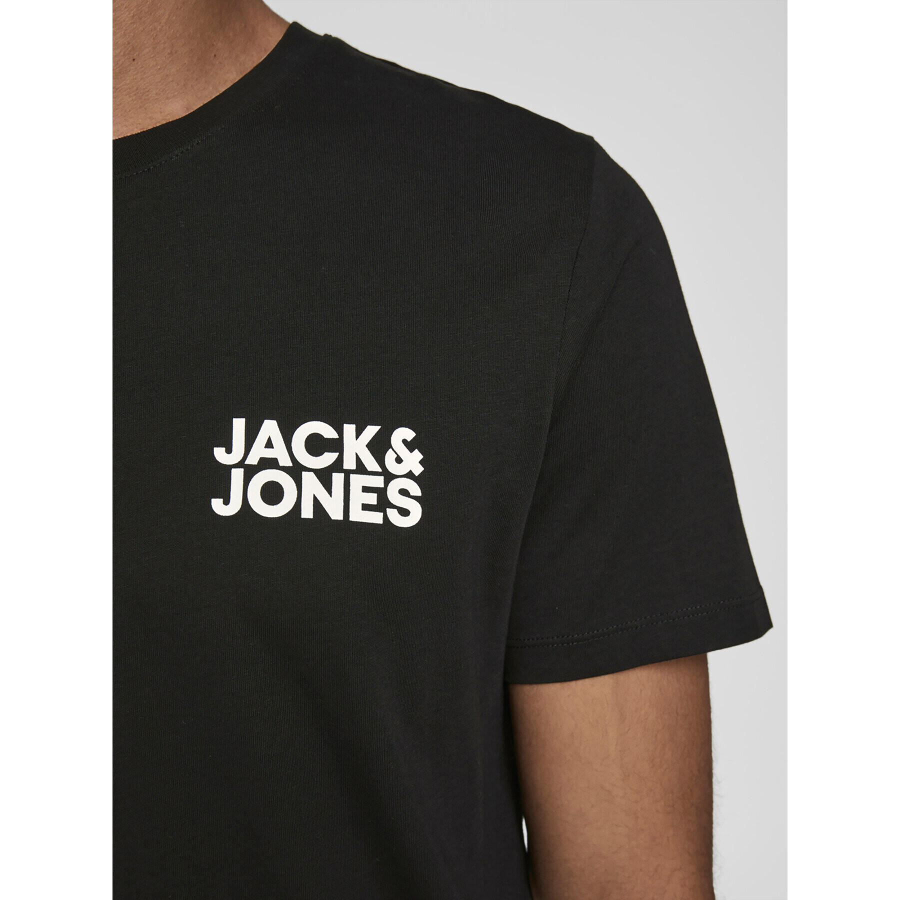 Jack&Jones Tricou Corp Logo 12151955 Negru Slim Fit - Pled.ro