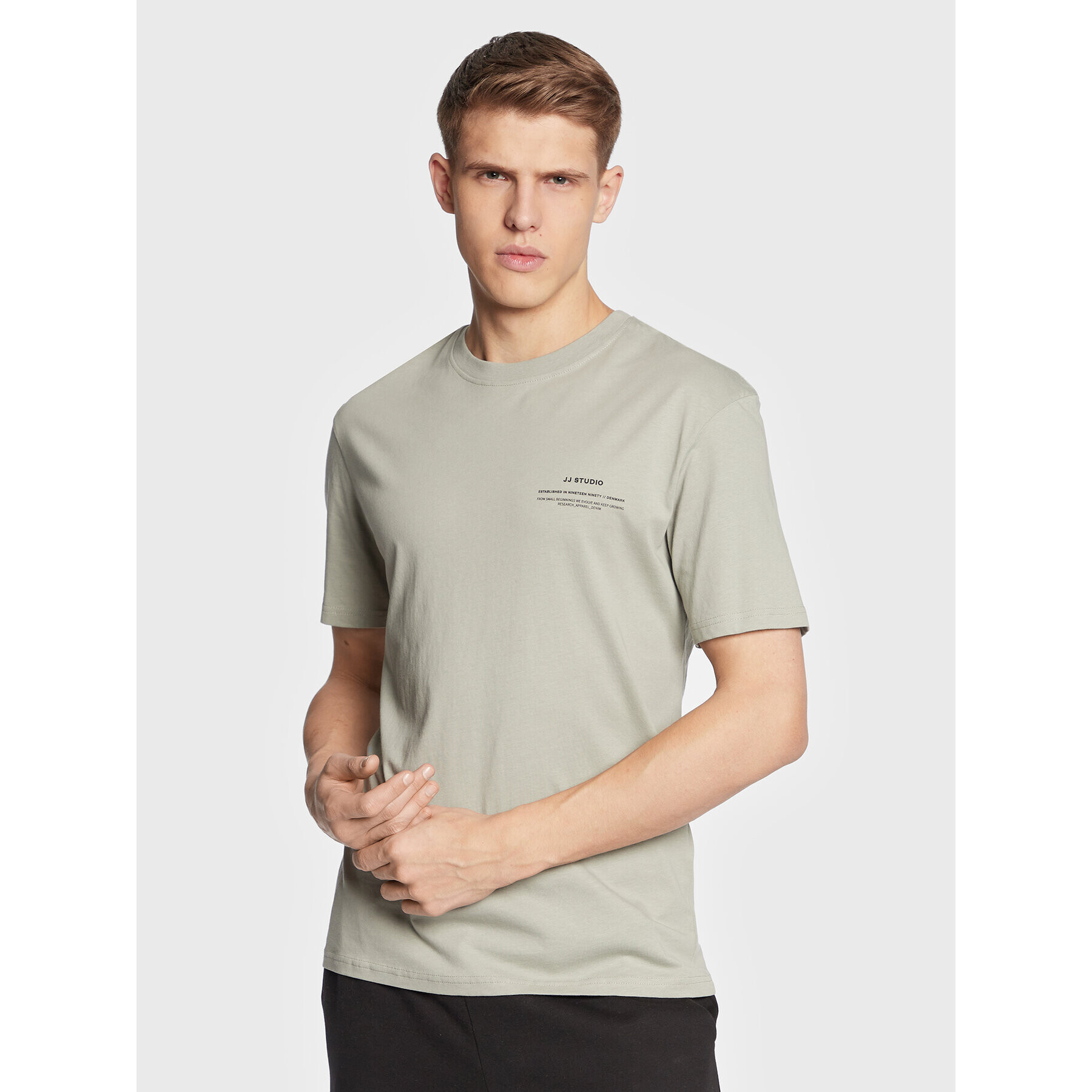 Jack&Jones Tricou Felix 12224600 Verde Regular Fit - Pled.ro