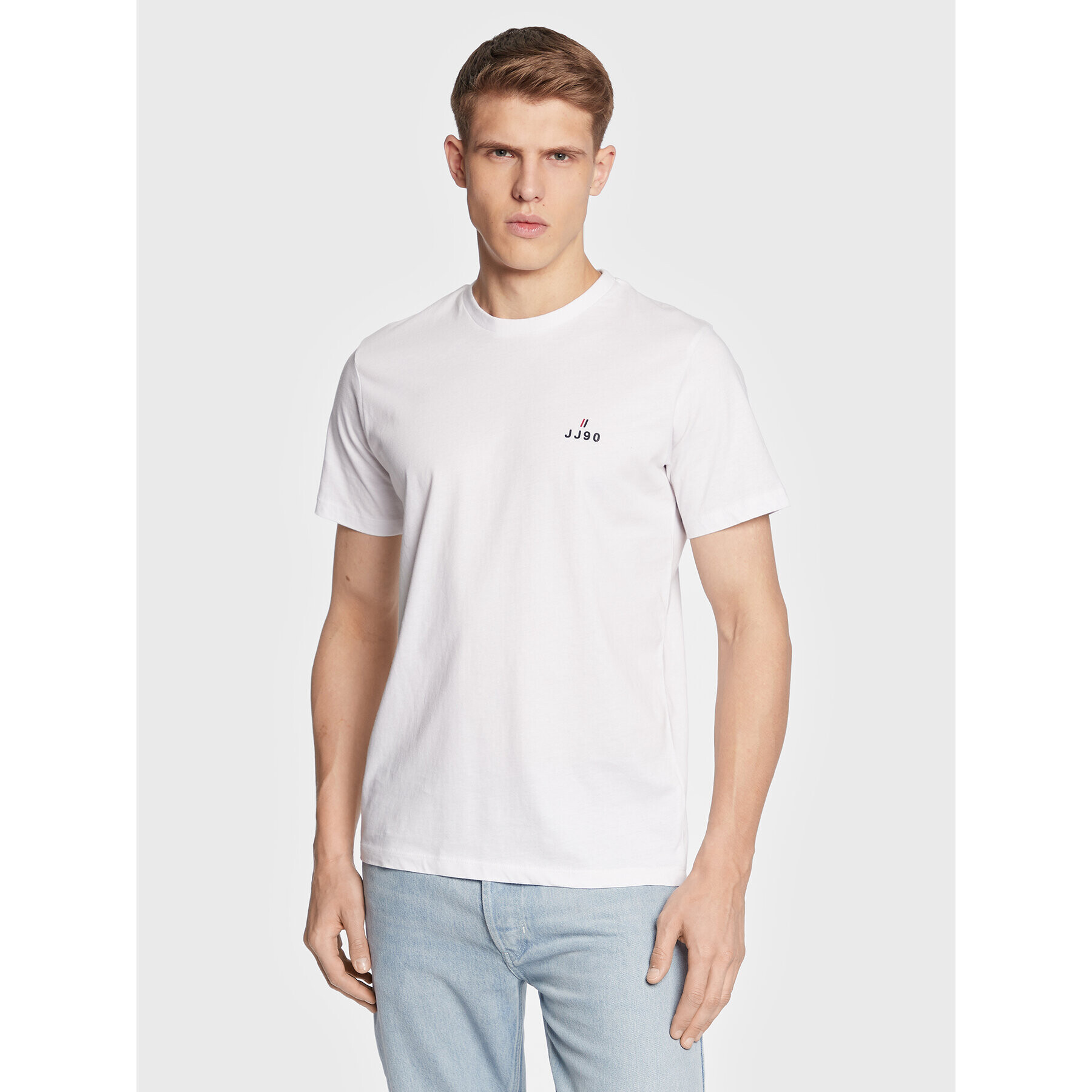 Jack&Jones Tricou Joe 12221199 Alb Regular Fit - Pled.ro