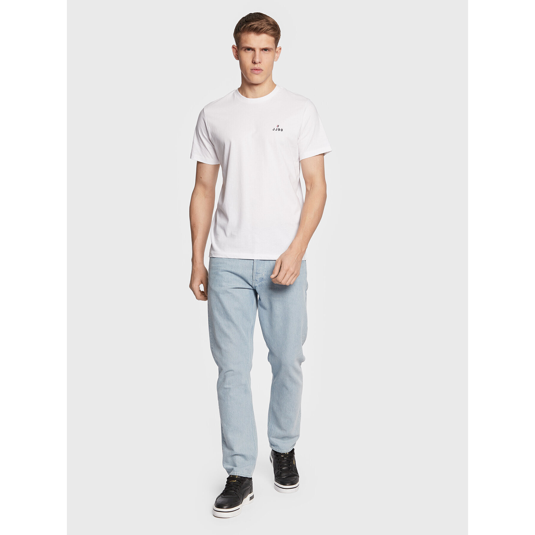 Jack&Jones Tricou Joe 12221199 Alb Regular Fit - Pled.ro