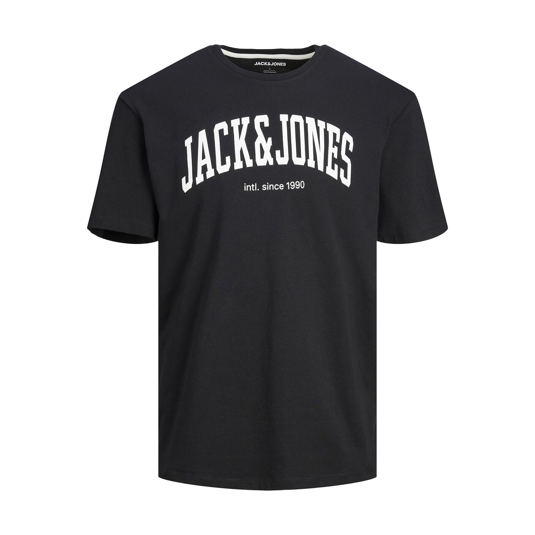 Jack&Jones Tricou Josh 12236514 Negru Relaxed Fit - Pled.ro