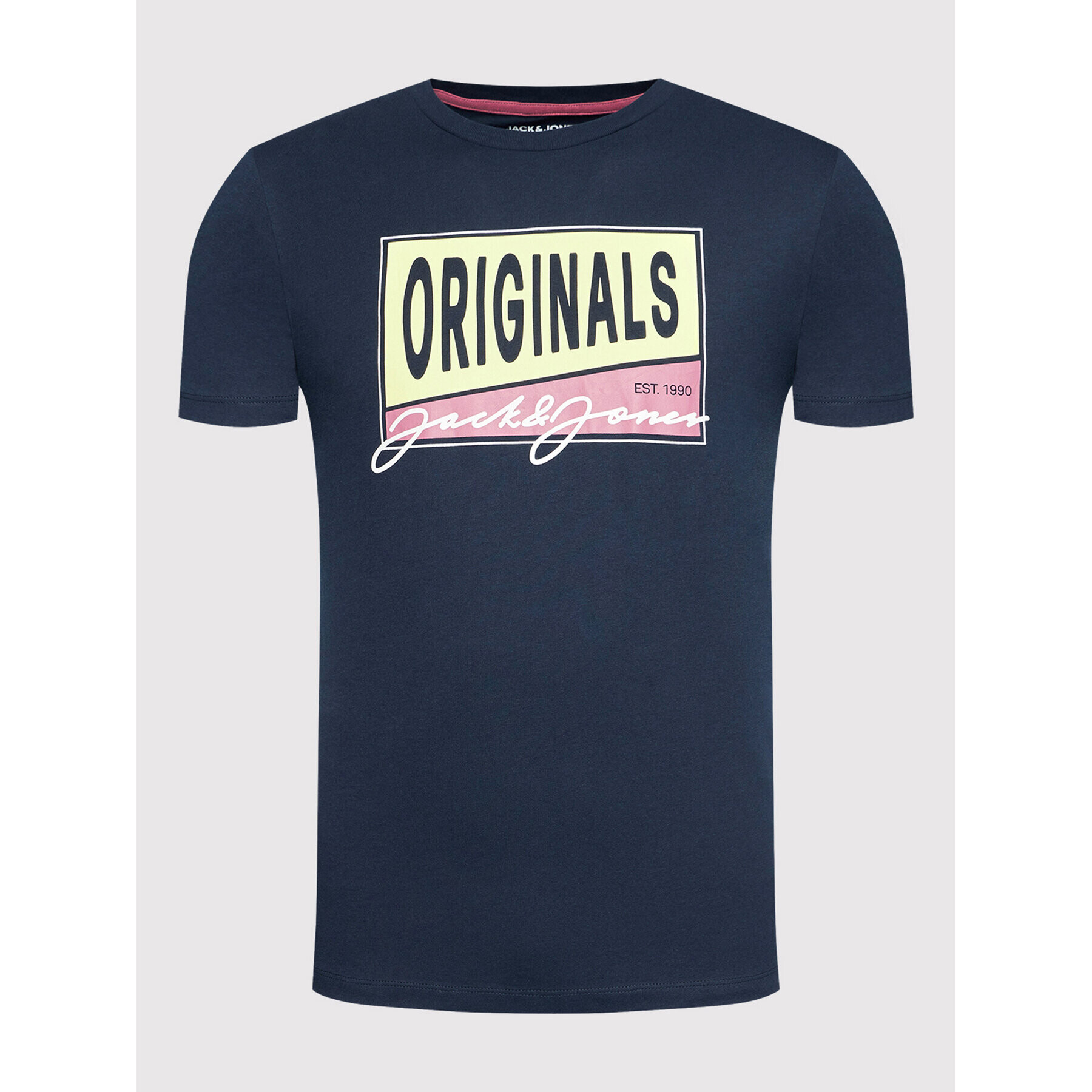 Jack&Jones Tricou Mason 12193852 Bleumarin Standard Fit - Pled.ro